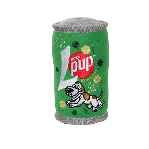 Tuffy Lucky Pup Soft Soda Can Dog Toy - Chew-Resistant Plush for Aggressive Chewers - Fun Interactive Play for Small & Large Dogs - Perfect for Fetch, Tug-of-War & Cuddling