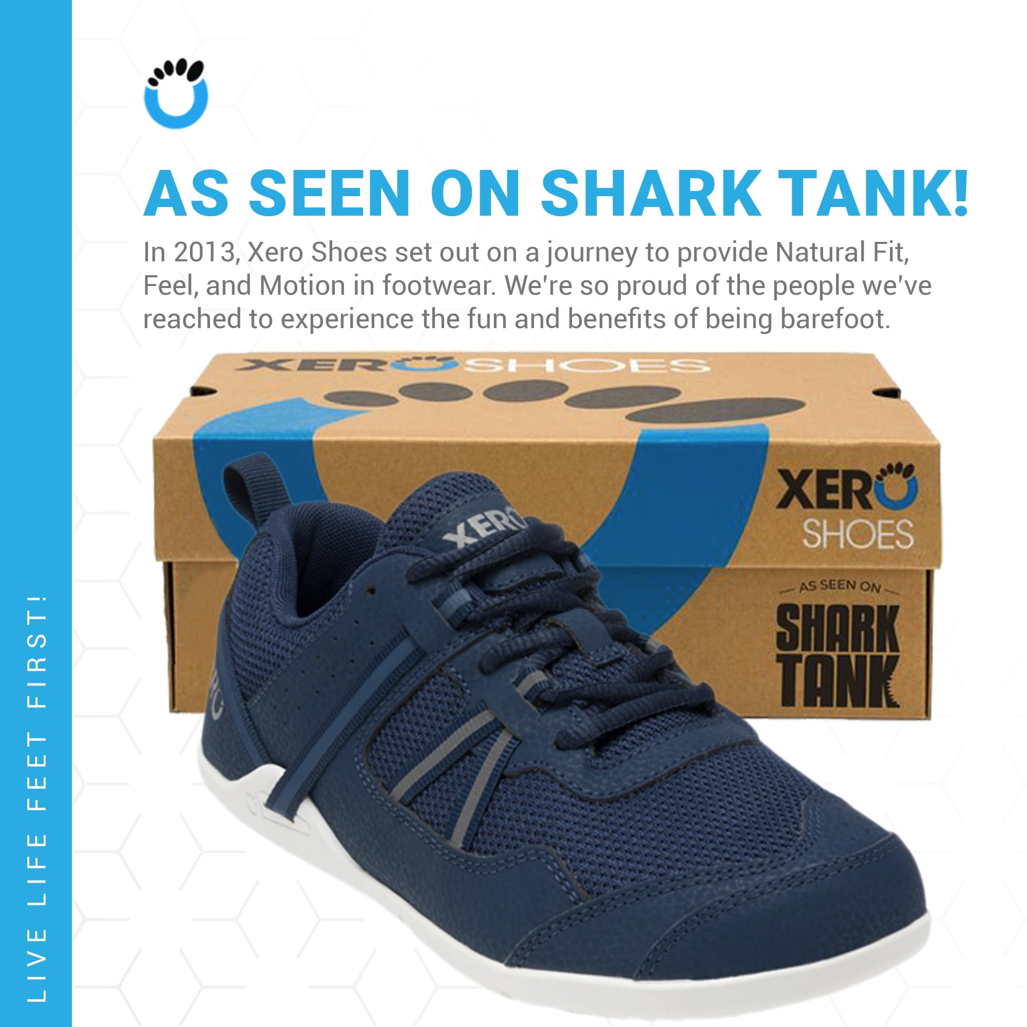 Xero Shoes Women's Barefoot Running Shoes - Prio Original Lightweight Minimalist Cross Trainers with Zero Drop Sole | Insignia Blue Size 11.5 | Perfect for Gym Workouts, Trail Running & Everyday Wear