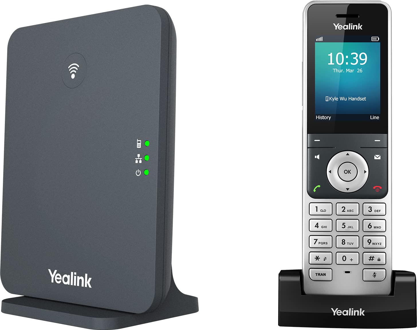 Yealink W76P IP DECT Phone Bundle with W56H Handset & W70 Base - Certified Refurbished for Home & Office VoIP Communication