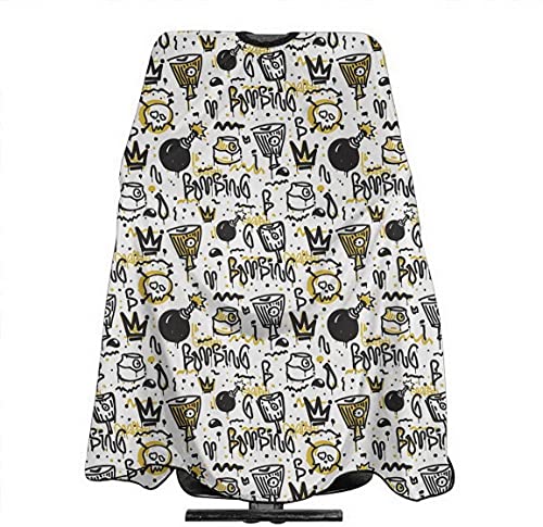 Professional Black Hair Cutting Cape 55x66 Inch - Waterproof Salon Cape for Barbers & Stylists - Ideal for Haircuts, Coloring & Styling - Perfect for Salons & Home Use