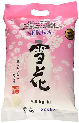 Premium Sekka Rice 15 Lbs & Kokuho Rose Rice 5 Lbs - Japanese Short Grain Rice for Sushi, Rice Bowls & Home Cooking - Bulk Rice Pack for Asian Cuisine & Healthy Meals