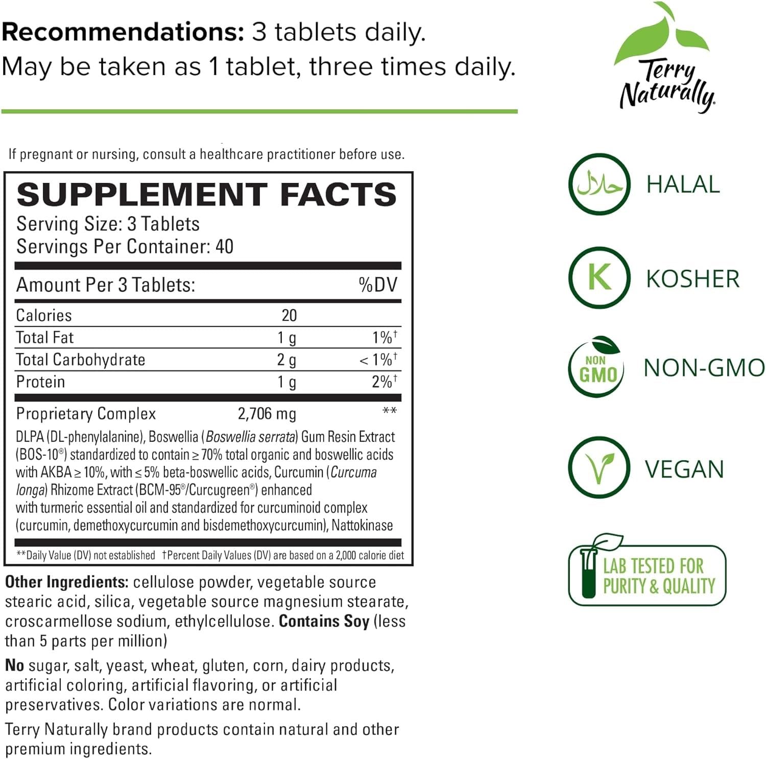 Terry Naturally Curamin Extra Strength - Premium Curcumin & Boswellia Supplement for Joint Support, Muscle Health & Circulation - 120 Tablets (Pack of 2) - Ideal for Active Lifestyles & Post-Workout Recovery