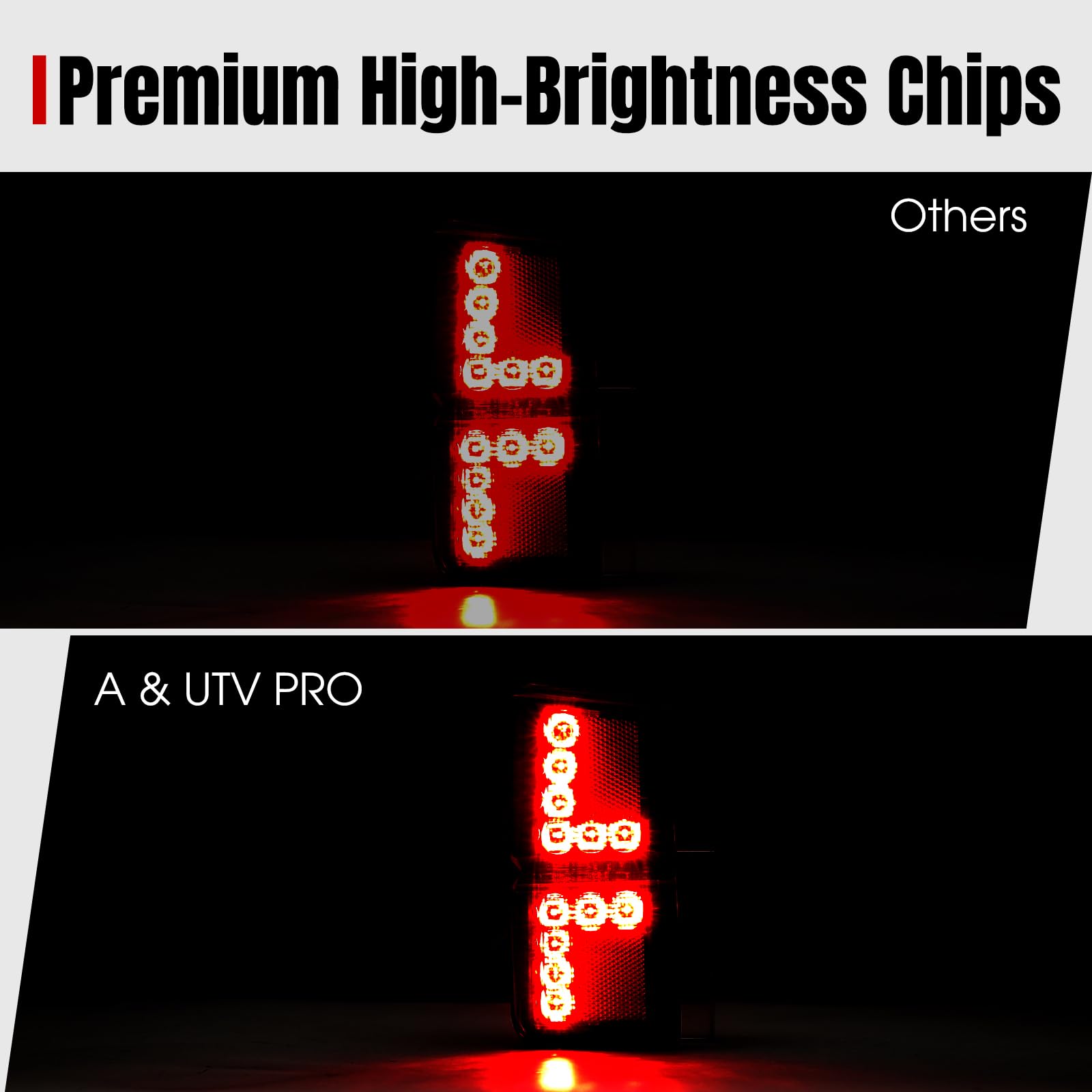 Polaris Ranger 1000 XP Crew LED Tail Lights (2018-2025) - Red UTV PRO Brake Stop Lights Pair, OEM #2413766 Replacement - Perfect for Off-Roading, Night Driving & Enhanced Safety