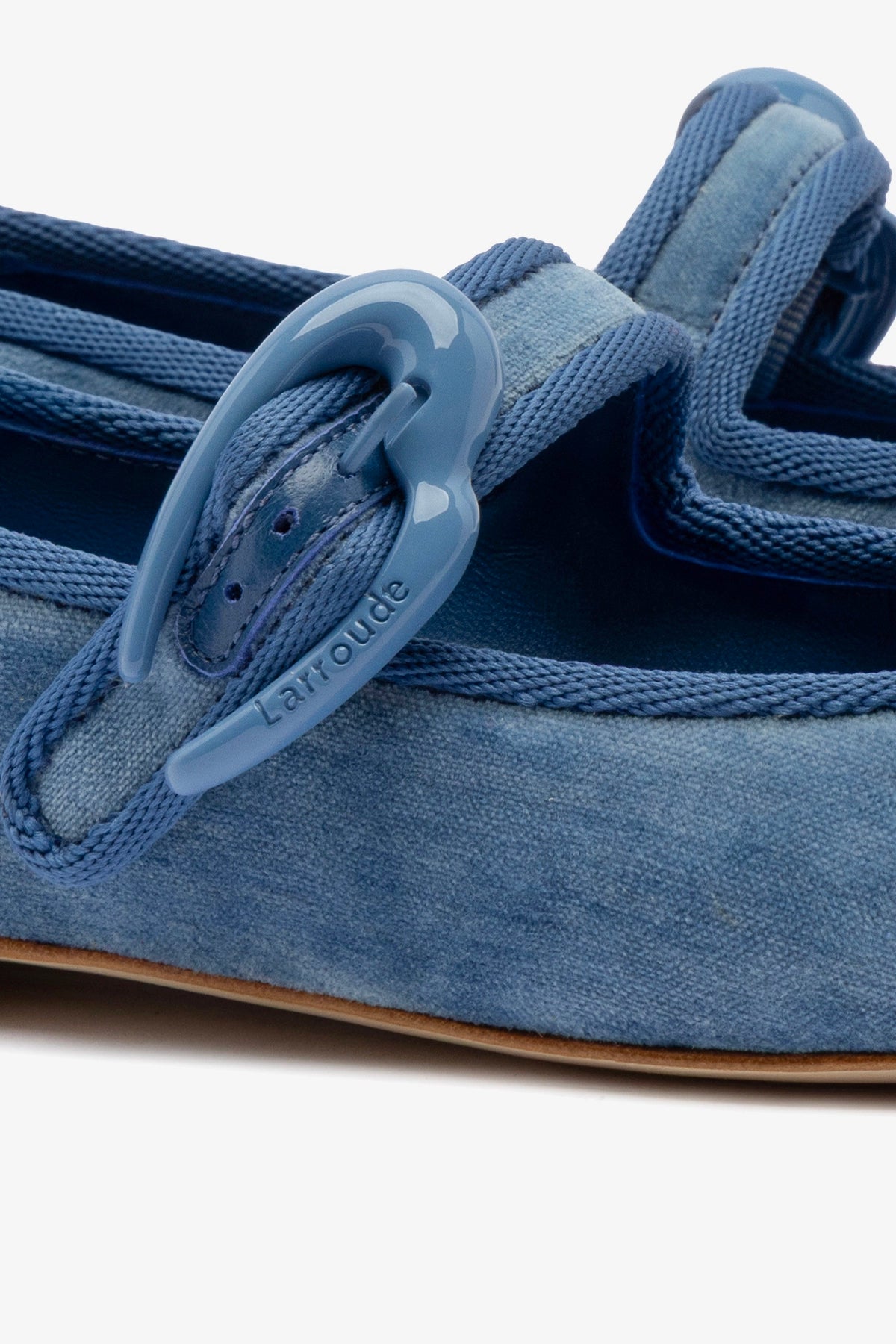 Verona Ballet Flat Shoes for Women - French Blue Velvet Comfortable Slip-On Loafers - Perfect for Casual Wear, Office & Date Night