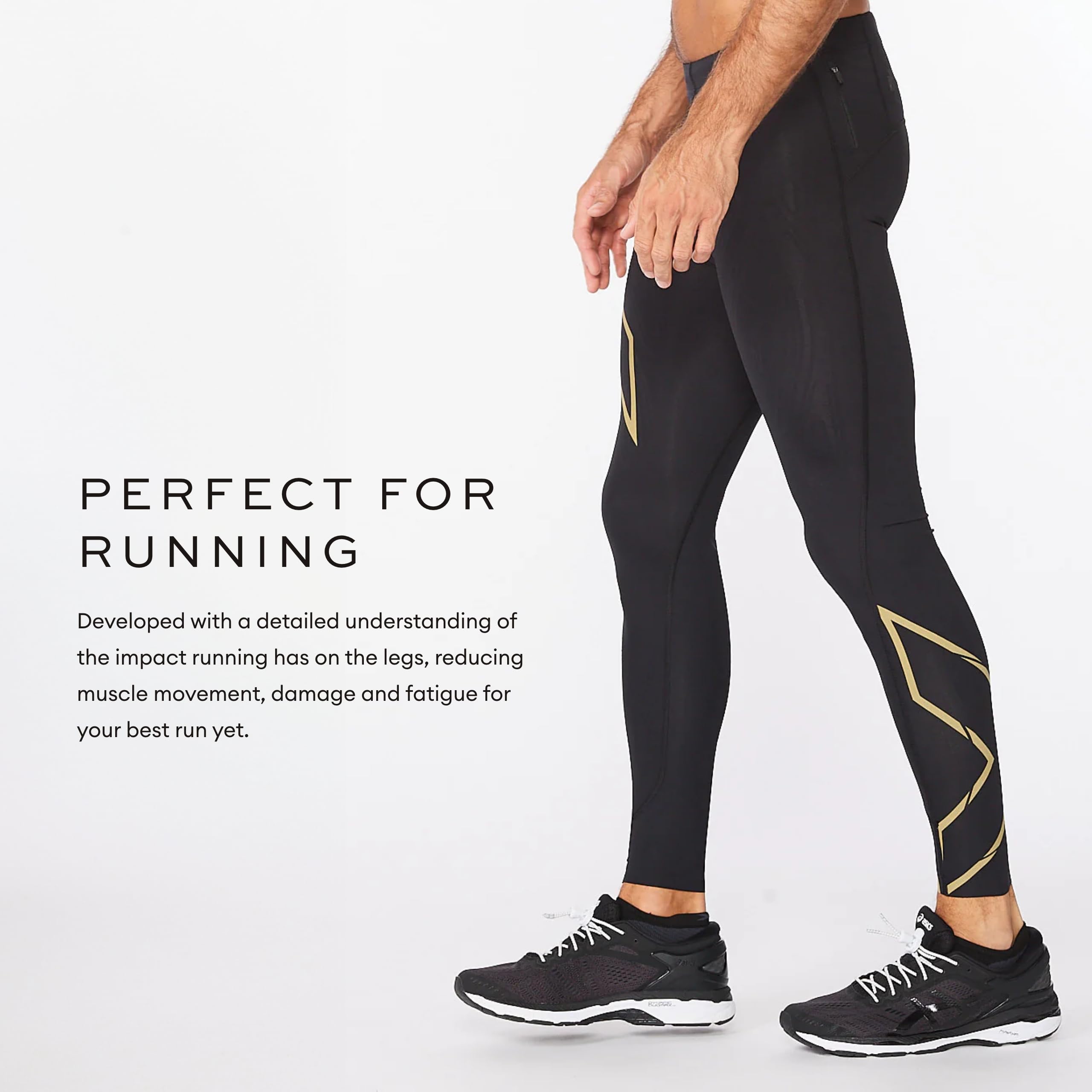 2XU Men's Light Speed Compression Tights - Breathable Running Tights with Muscle Support for Marathon Training & Gym Workouts - Enhanced Performance & Recovery for Athletes