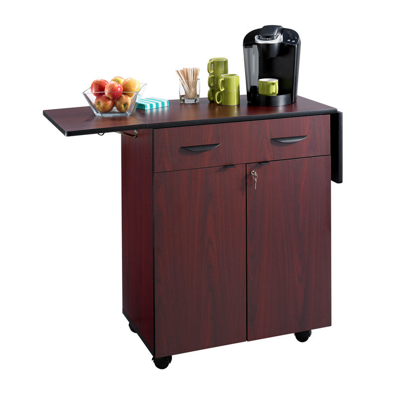Premium Hospitality Cabinet with Utensil Drawer & Extendable Drop Leaf Top - Perfect for Restaurants, Cafes, and Home Kitchens