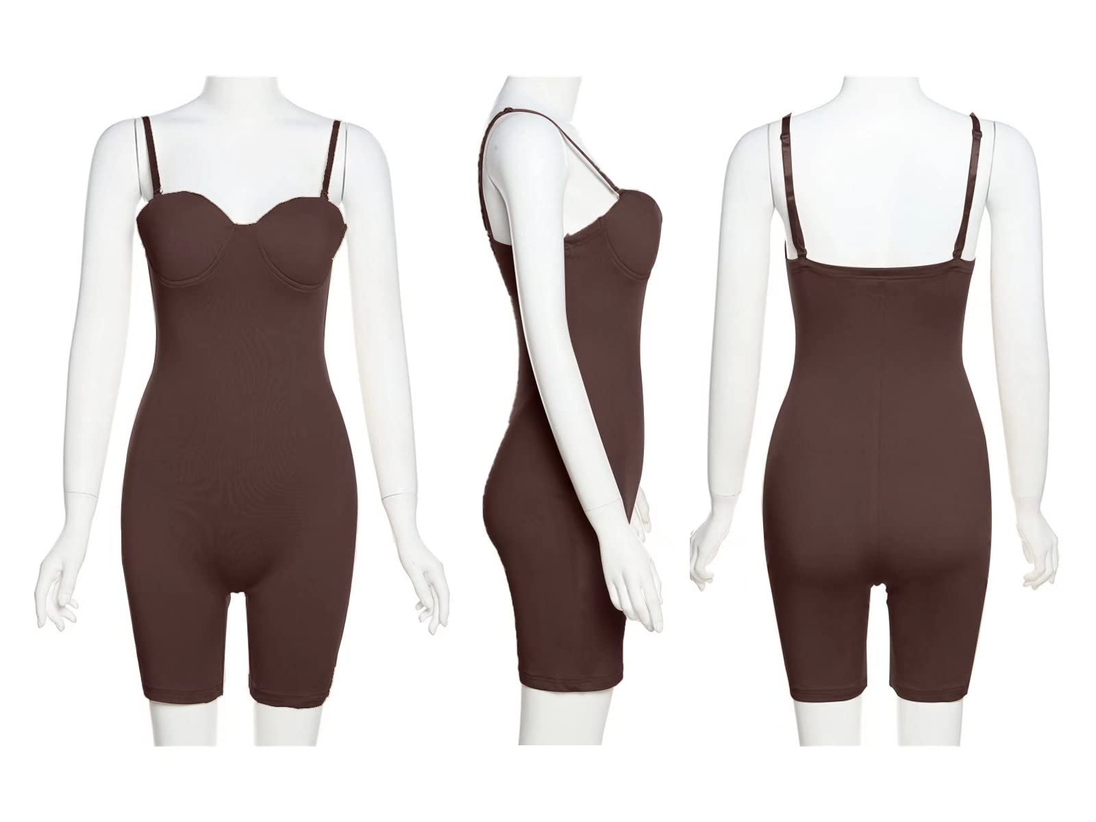 Acelyn Women's Sexy Sleeveless Jumpsuit - Bodycon Romper Y2K Bodysuit for Clubwear & Night Out | Perfect for Parties, Clubbing, and Date Nights