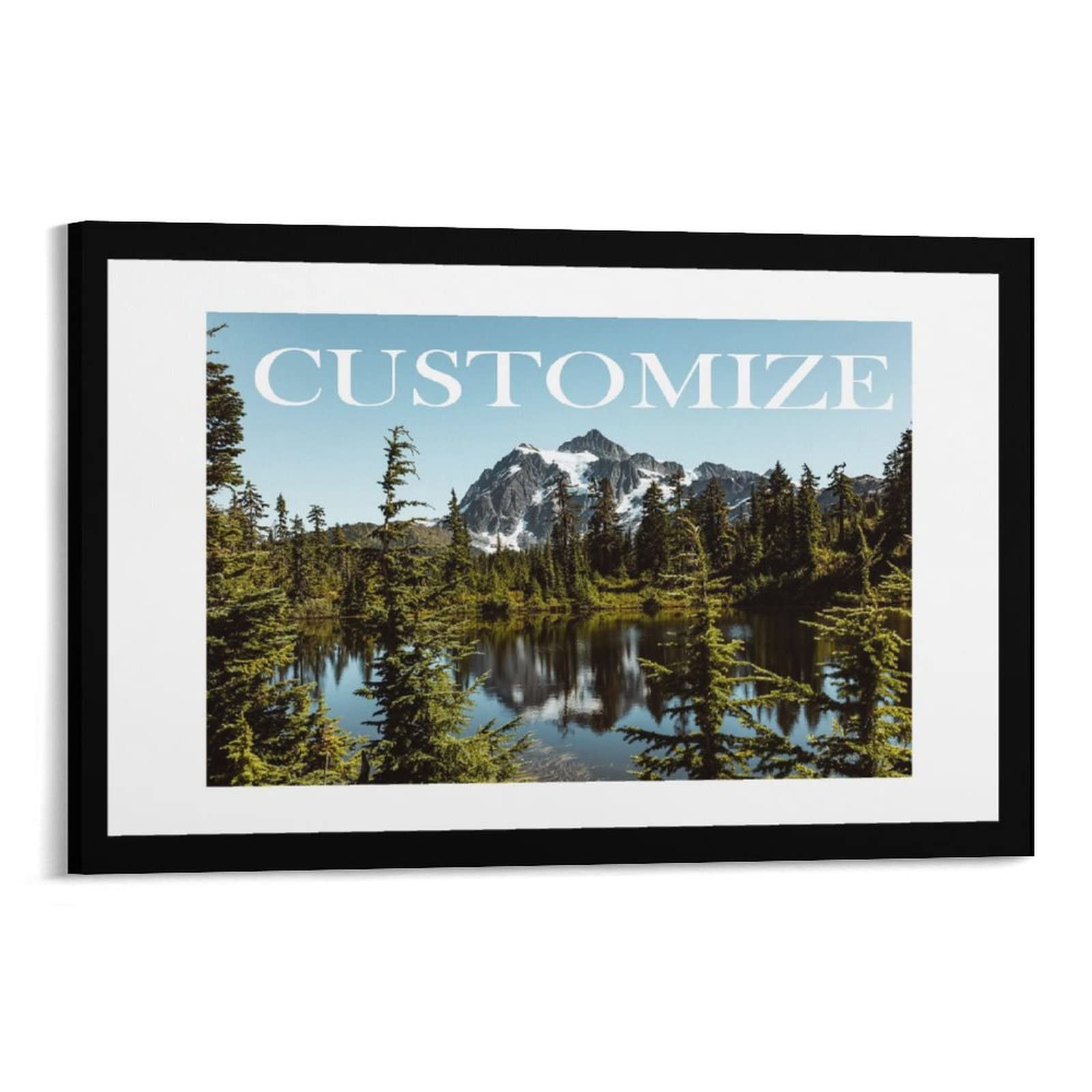Custom Classic Movie Posters - Personalized Canvas Wall Art Print, Framed/Unframed 24x36 Inch (60x90cm) - Home Decor, Office & Theater Room Decoration, Unique Gift for Movie Lovers