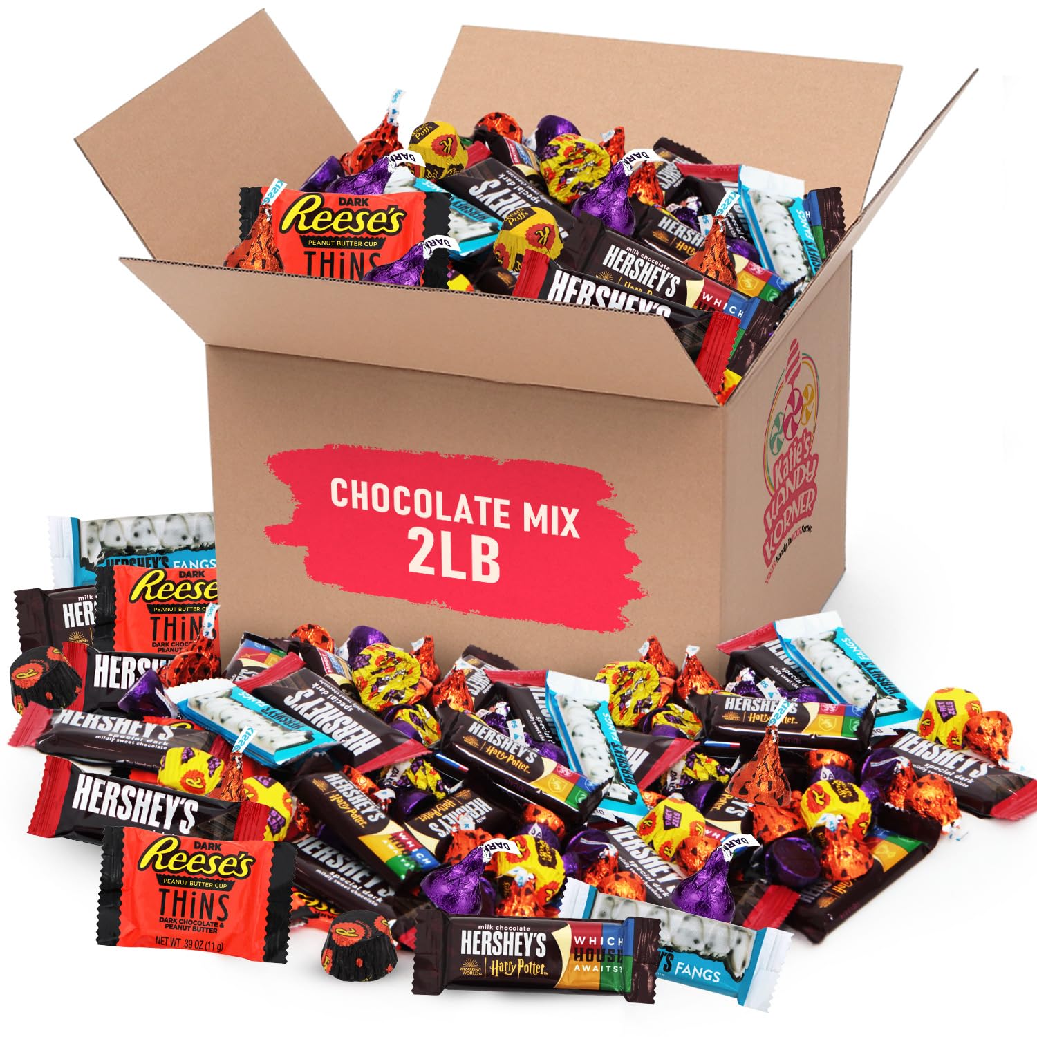 Premium Chocolate Candy Variety Pack - 2 Lb Bulk Individually Wrapped Assorted Chocolates for Parties, Gifts & Family Sharing - Perfect for Halloween, Christmas, Birthdays & Office Events