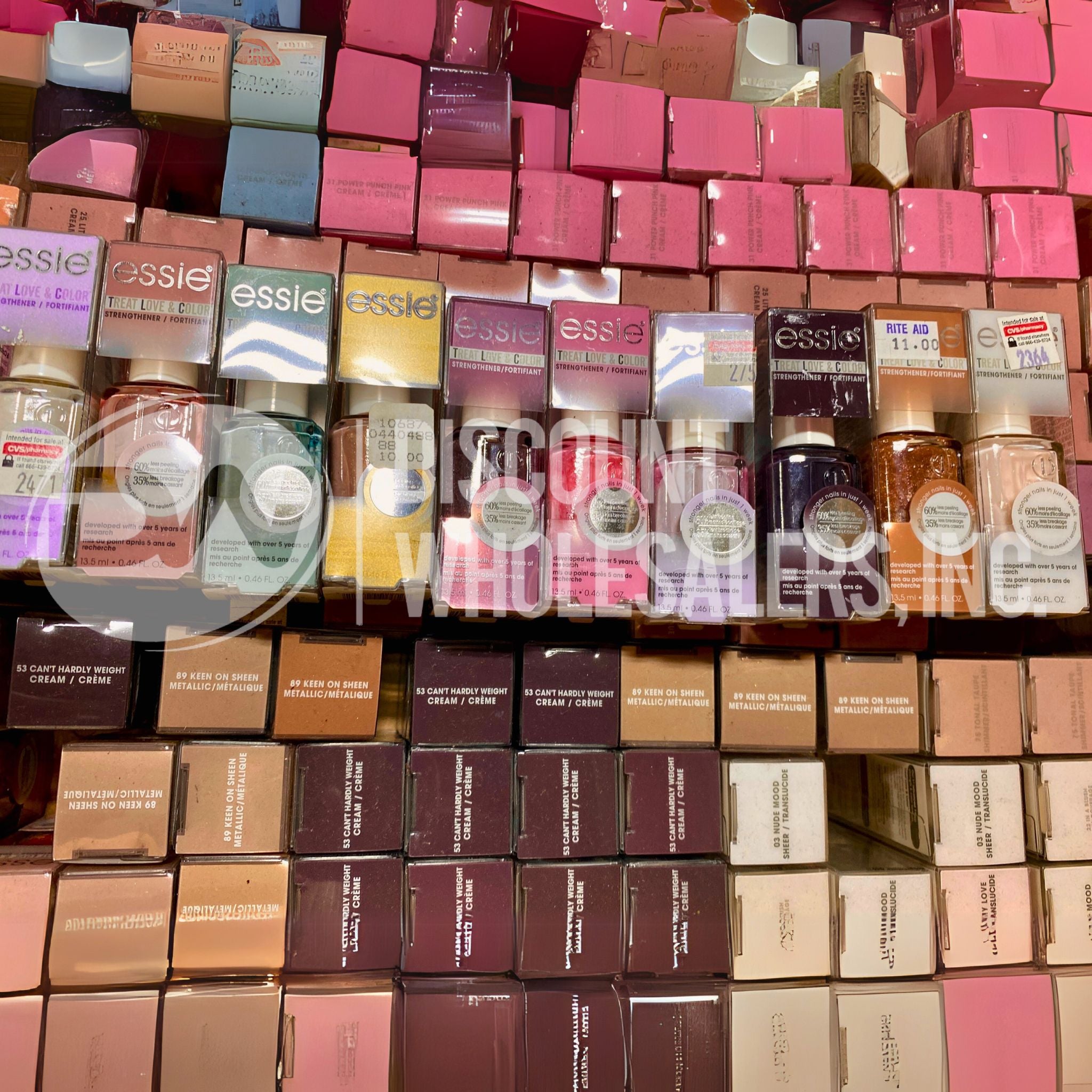 Essie Treat Love & Color Nail Polish Strengthener - 0.46 Fl Oz (100 Pcs Lot) - Variety of Shades for At-Home Manicures & Salon Quality Nails