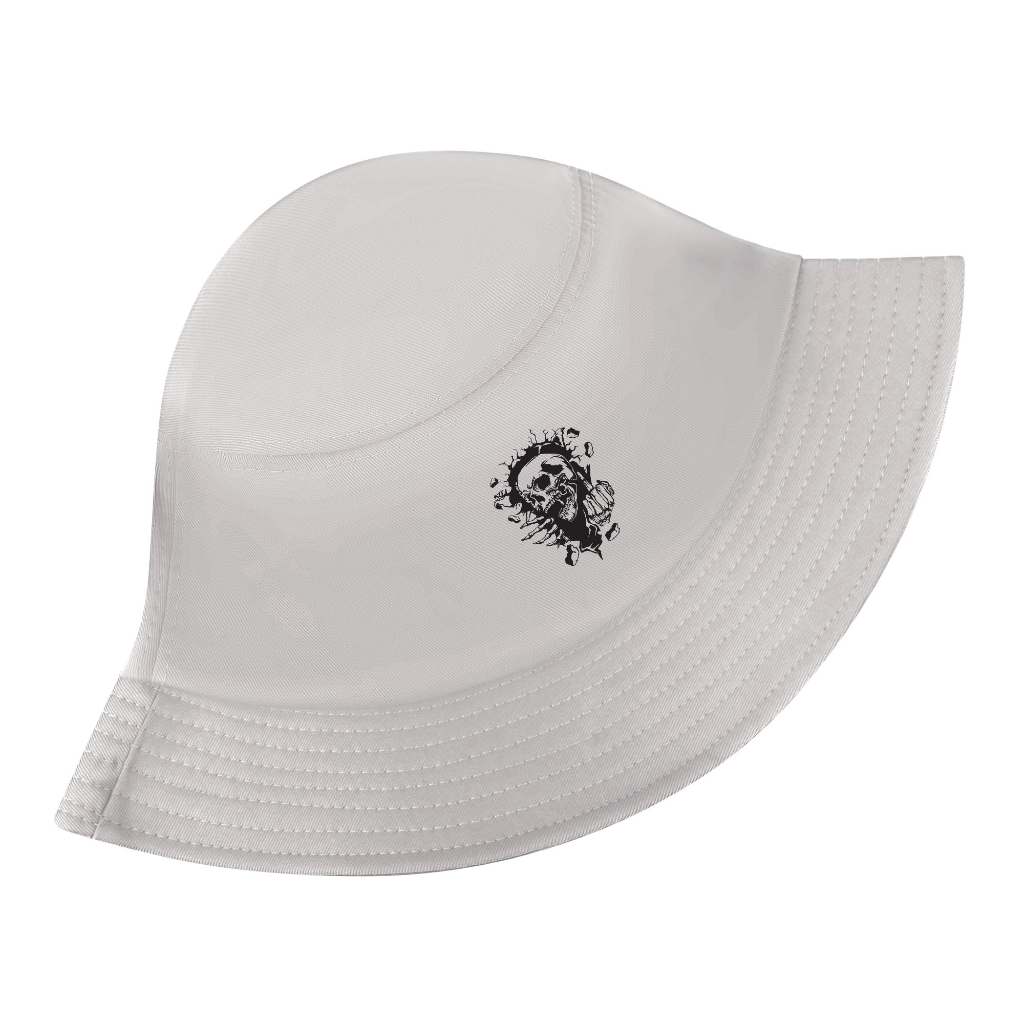 Skull & Middle Finger Bucket Hat for Adults - Gothic Streetwear Fashion Accessory for Men & Women - Perfect for Concerts, Festivals, and Outdoor Activities