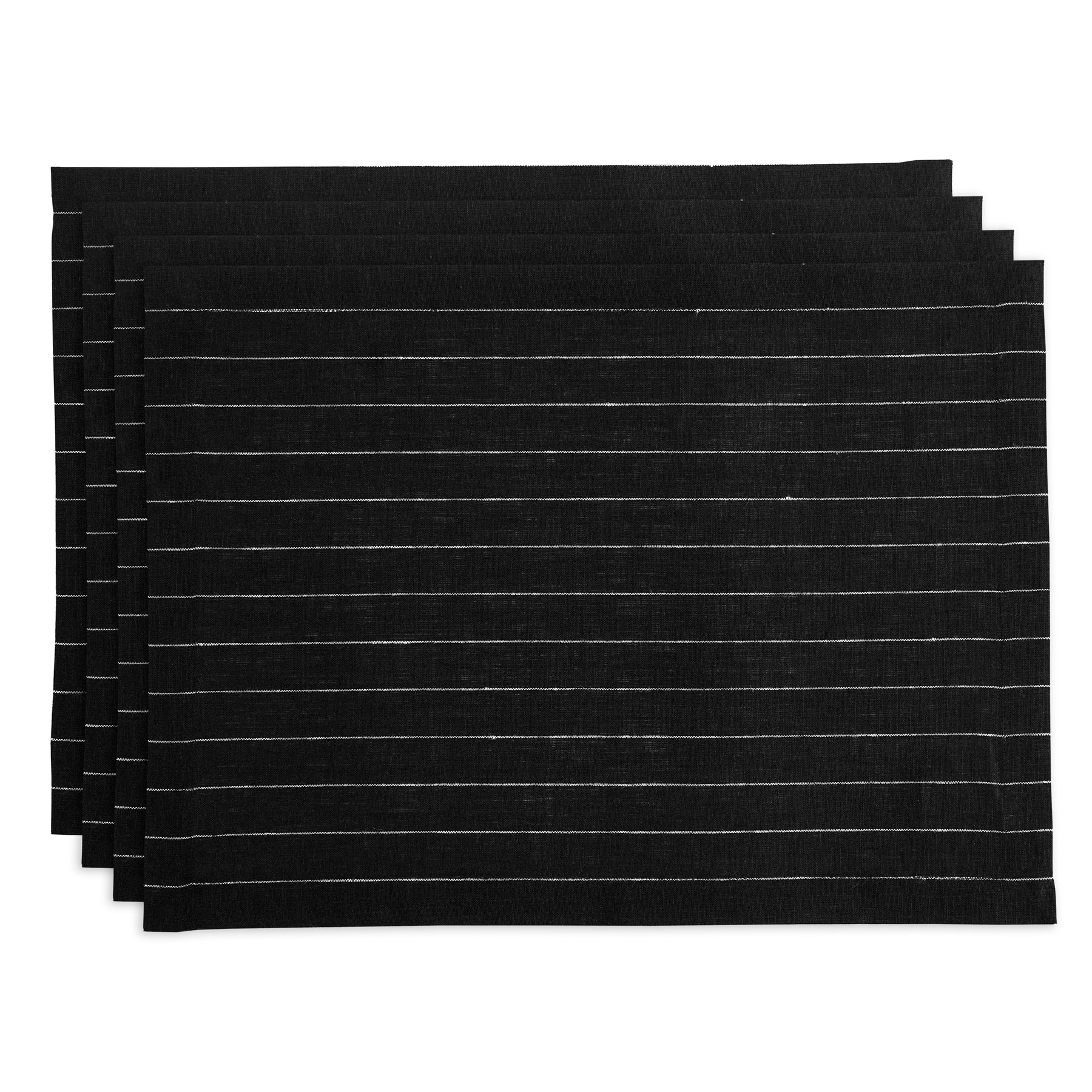 Ivory and Black Pinstripe