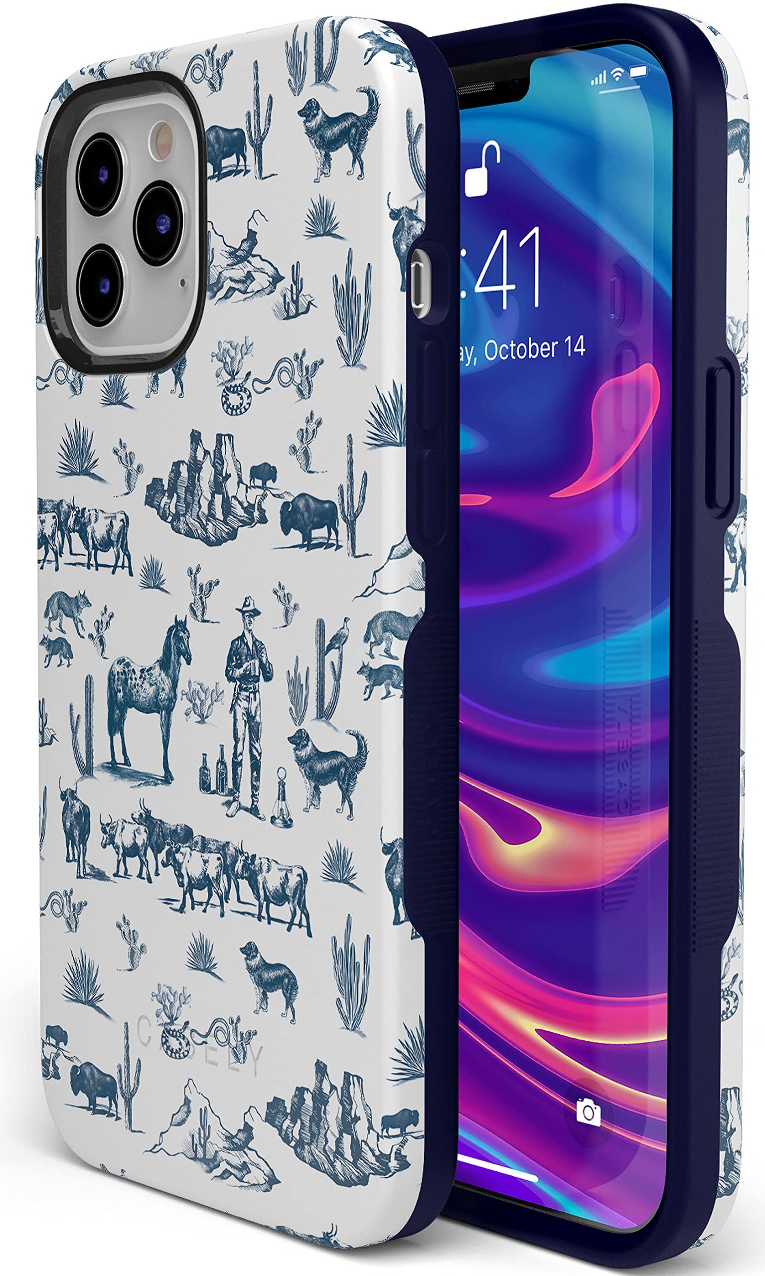 Casely iPhone 12 Pro Max Case with MagSafe - Wild West Adventure Design, Desert Western Style Protective Cover for iPhone 12 Pro Max | Perfect for Outdoor Enthusiasts & Western Lovers