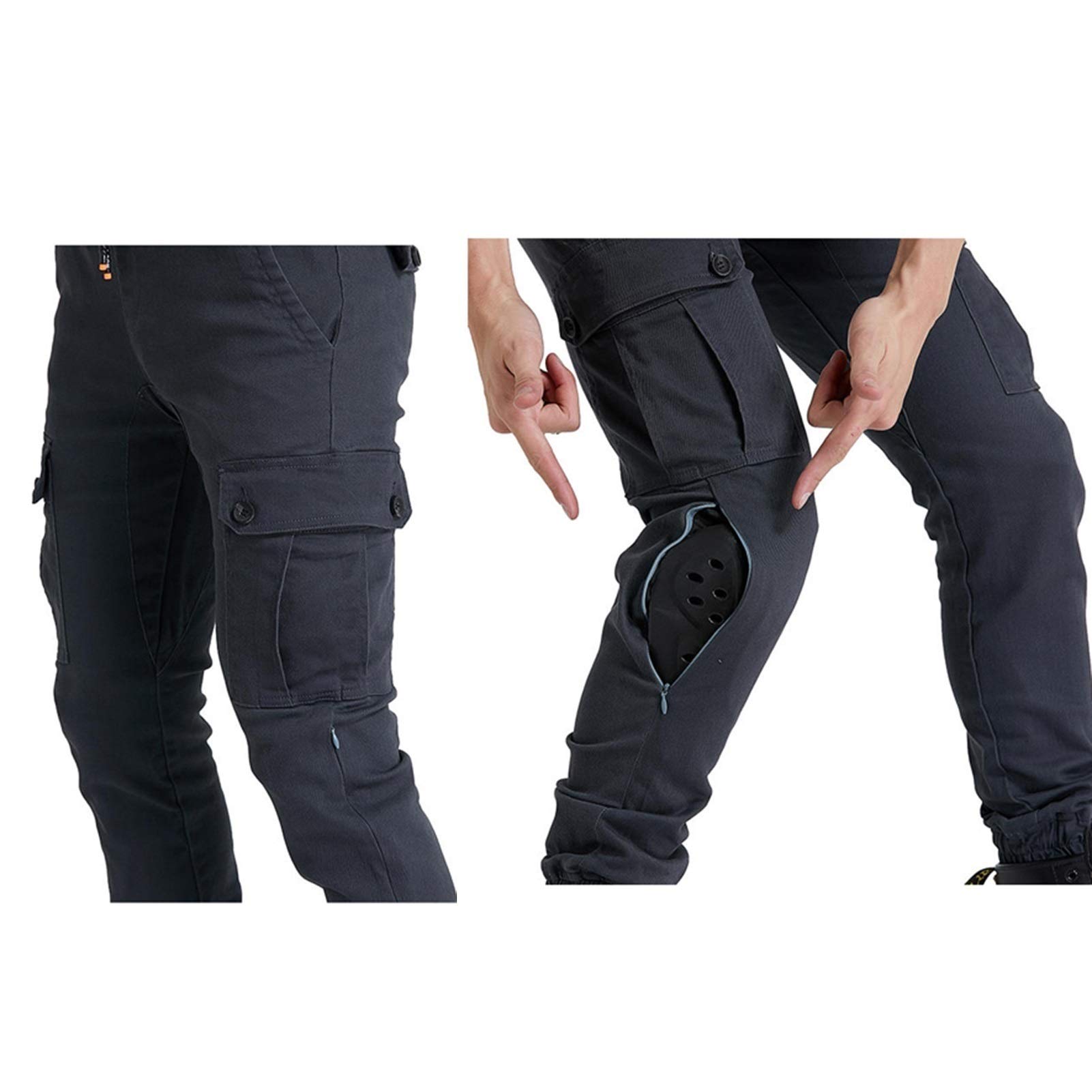 Men's Motorcycle Riding Pants with CE Certified Knee & Hip Armor - 4 Protective Pads for Safety Gear (4 Styles) - Perfect for Street Biking, Motocross & Adventure Touring