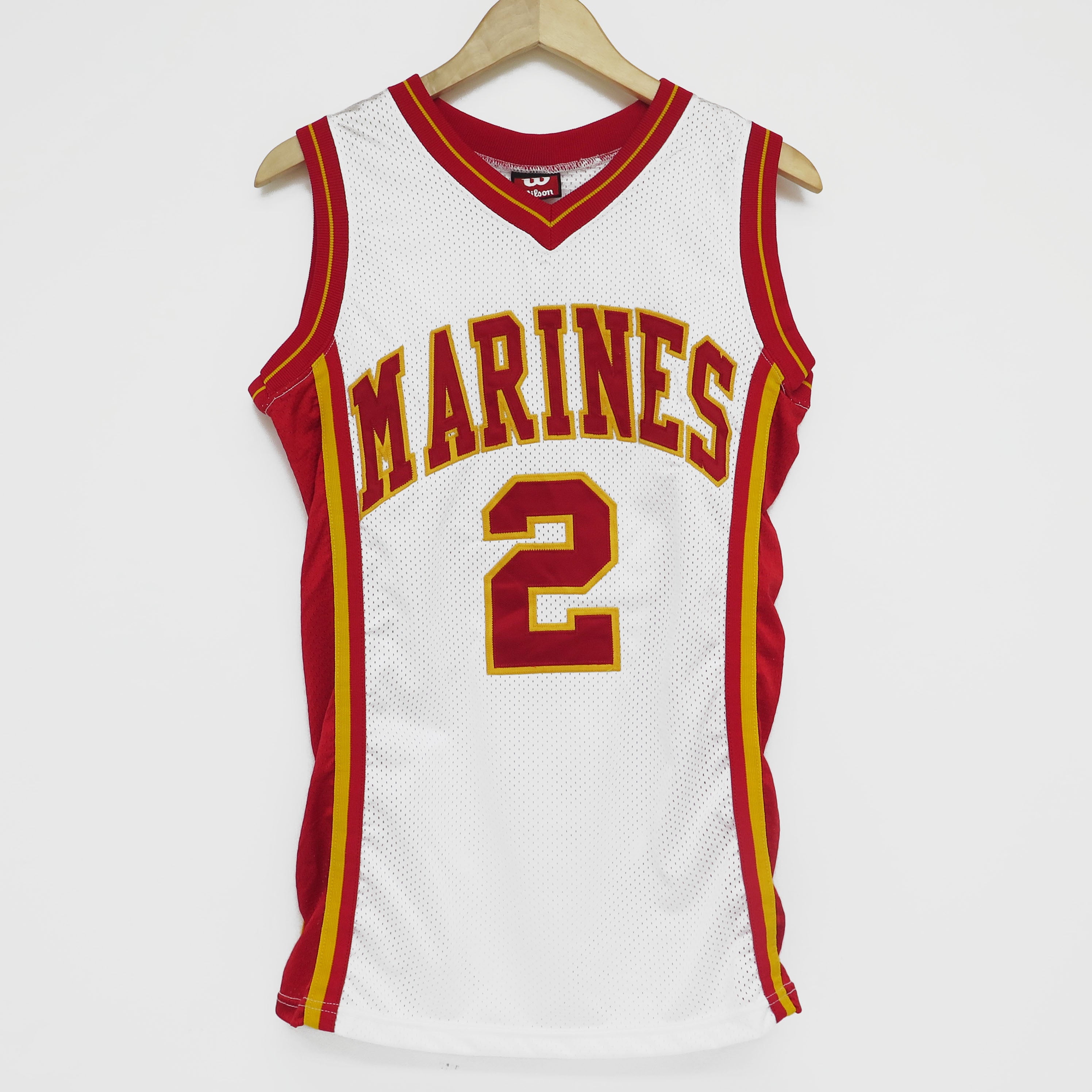 Vintage 1990s USMC Marines Basketball Jersey Shirt by Wilson - Size Small - Perfect for Retro Sports Fans, Collectors & Military Apparel Enthusiasts