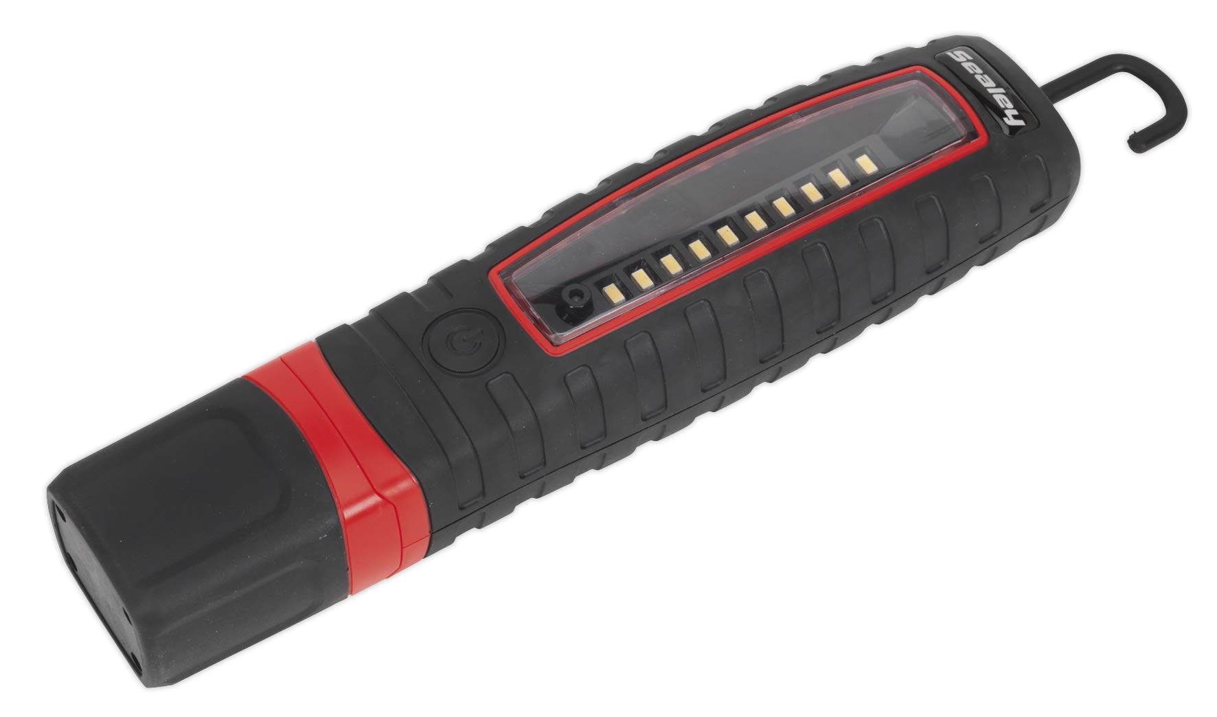 Sealey LED360 Rechargeable 360° Inspection Lamp - 10 SMD LED + 3W LED Black Lithium-ion Work Light - Perfect for Auto Repair, Home Maintenance & Emergency Lighting