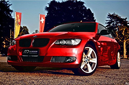 Red Chrome Car Wrap Vinyl Film 30ft x 5ft - Air Release Technology & Pre-Applied Adhesive for Easy DIY Installation - Perfect for Vehicle Customization, Racing Cars, and Motorcycle Decals