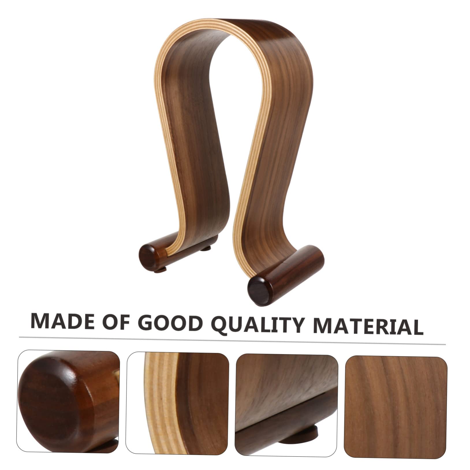 Artibetter 2-Pack Magnetic Headphone Hanger with Walnut Wood Stand - Universal Headset Holder for Desk, Wall Mount - Perfect for Gaming, Office, Studio & Home Organization