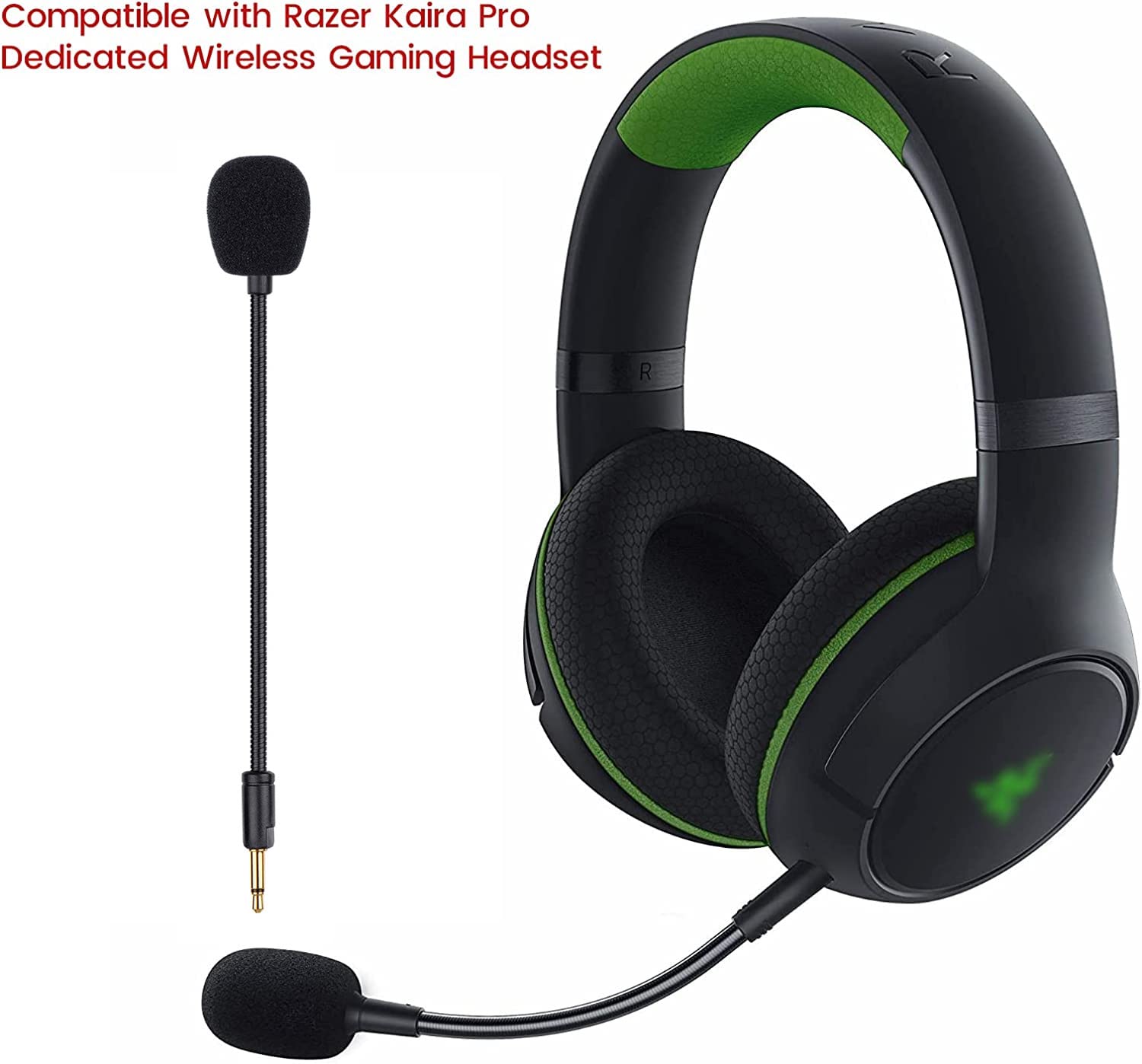 Razer Kaira Pro Wireless Mic Replacement - Detachable Boom Mic for Xbox, PS5, PC Gaming Headsets - Perfect for Streaming & Multiplayer Gaming
