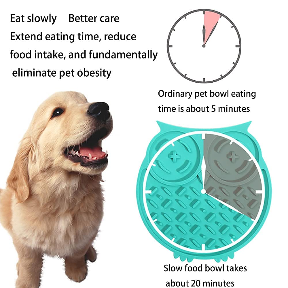 2-Pack Dog Lick Mat Slow Feeder - Food Grade Silicone Licking Pad for Treats, Yogurt & Peanut Butter - Strong Suction Base for Bathing, Grooming & Training - Perfect for Anxiety Relief & Mental Stimulation
