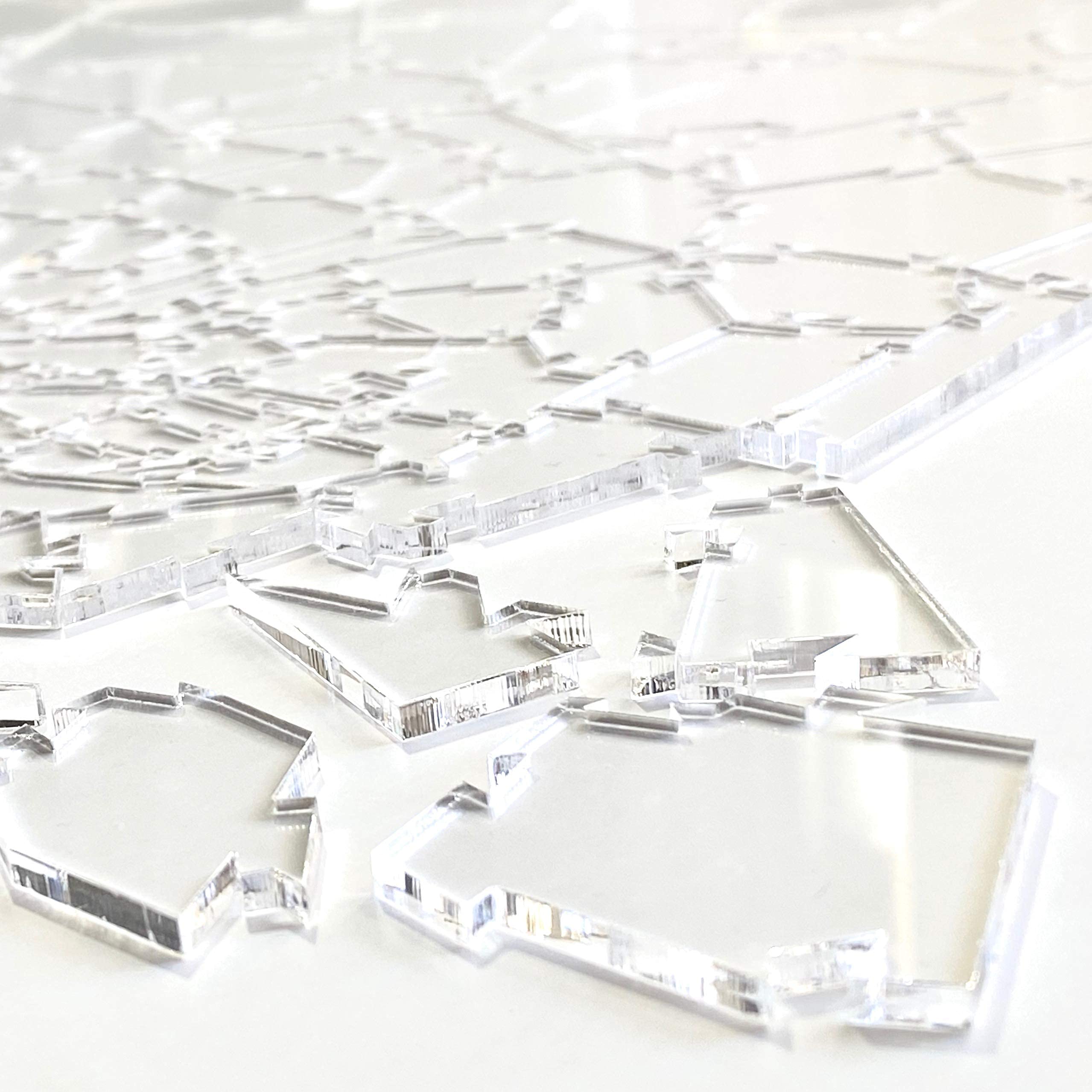 Broken Glass Puzzle - 161 Piece Clear Jigsaw Puzzle for Adults - Challenging & Fun Impossible Puzzle (10x10 Inches) - Perfect for Brain Teasers, Family Game Night & Stress Relief