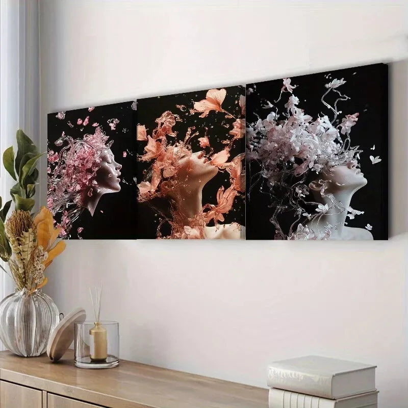 3-Piece Ethereal Figure Women Dark Wall Art Set - Framed Canvas 40x60cm - High Quality Print - 100% Australian Made - Ready to Hang - Perfect for Living Room, Bedroom & Office Decor