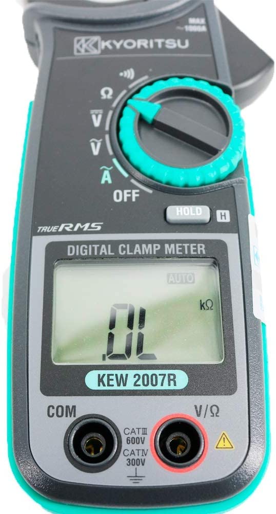 KYORITSU 2007R Digital AC Clamp Meter - True RMS Clamp Tester with Safety Jaw for Accurate Electrical Measurements | Ideal for Electricians, HVAC Technicians & Industrial Maintenance