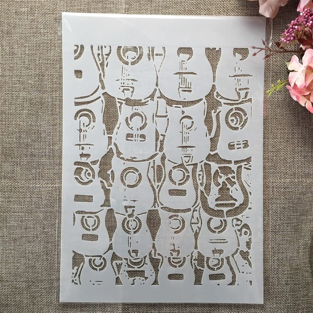 Vintage Violin Texture Painting Stencils - Reusable A4 29cm DIY Templates for Scrapbooking, Furniture, Wall & Floor Decor - Perfect for Home, Craft Projects & Artistic Designs