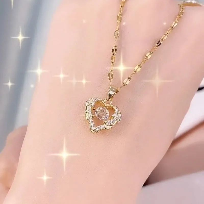 Valentine's Day Gift for Her - Elegant Diamond Perfume Bottle Pendant Necklace, Women's Fashion Jewelry, Perfect for Anniversary, Date Night, and Special Occasions