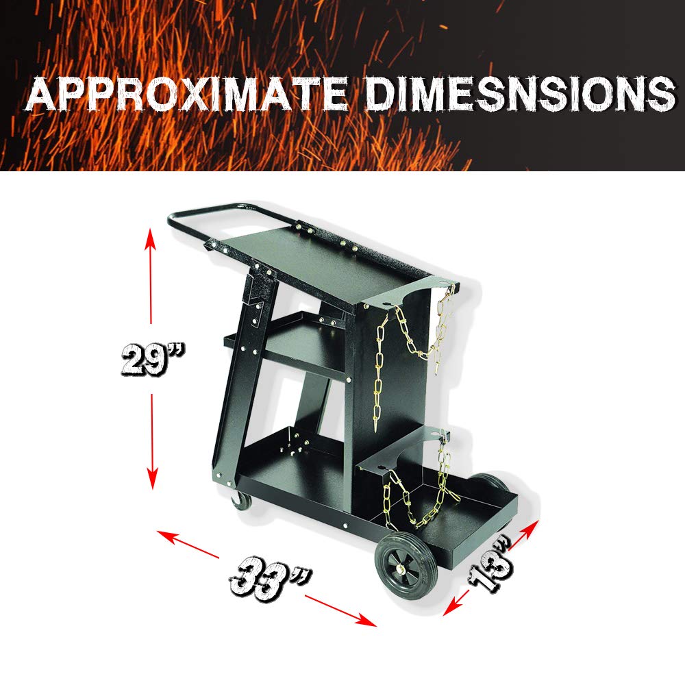 Hot Max WC100 Heavy Duty Welding & Plasma Cutter Cart - Portable Workstation for Metal Fabrication, DIY Projects & Industrial Use
