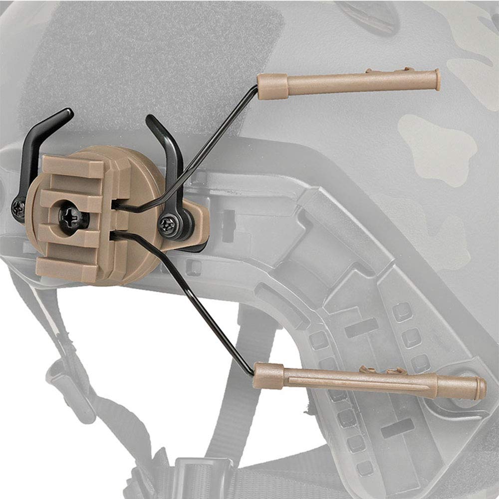 Tactical Fast Helmet Wing Rail & ARC Side Rail Mount Adapter - Airsoft Gear Accessory for Outdoor Sports | Headset Hanging Bracket for Military & Airsoft Helmets | Perfect for Tactical Missions & Airsoft Games