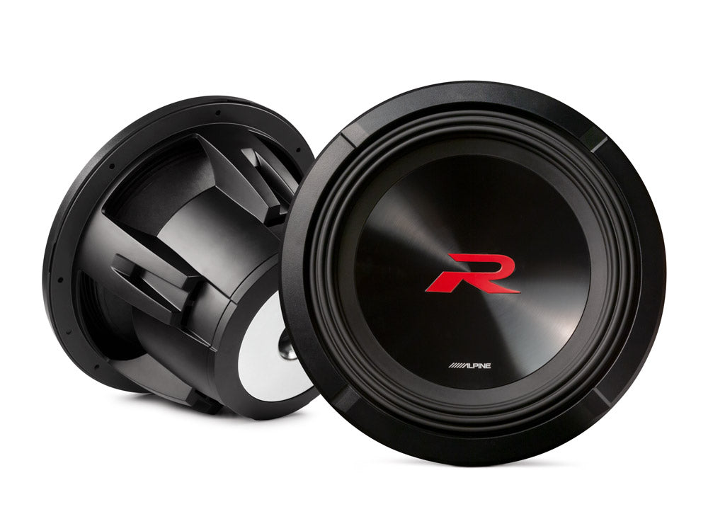 Alpine R2 W12D4 R Series 12-Inch Car Subwoofer with Dual 4 Ohm Voice Coils - Powerful Bass for Car Audio Systems & Home Theater Setups