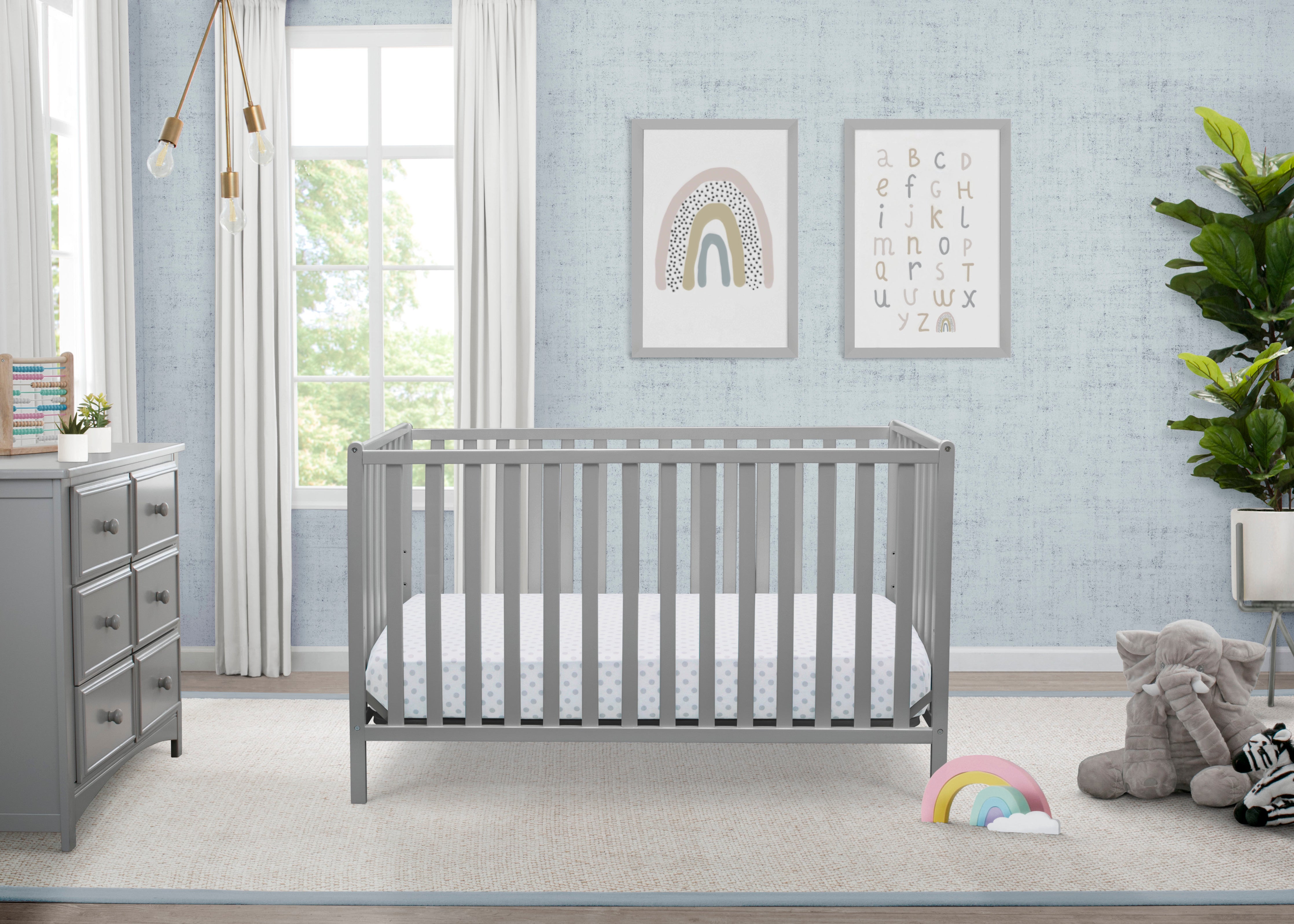 Heartland 4-in-1 Convertible Baby Crib - Toddler Bed, Daybed & Full-Size Bed - Safe Nursery Furniture for Newborn to Adult - Perfect for Baby Rooms, Daycare Centers & Guest Bedrooms