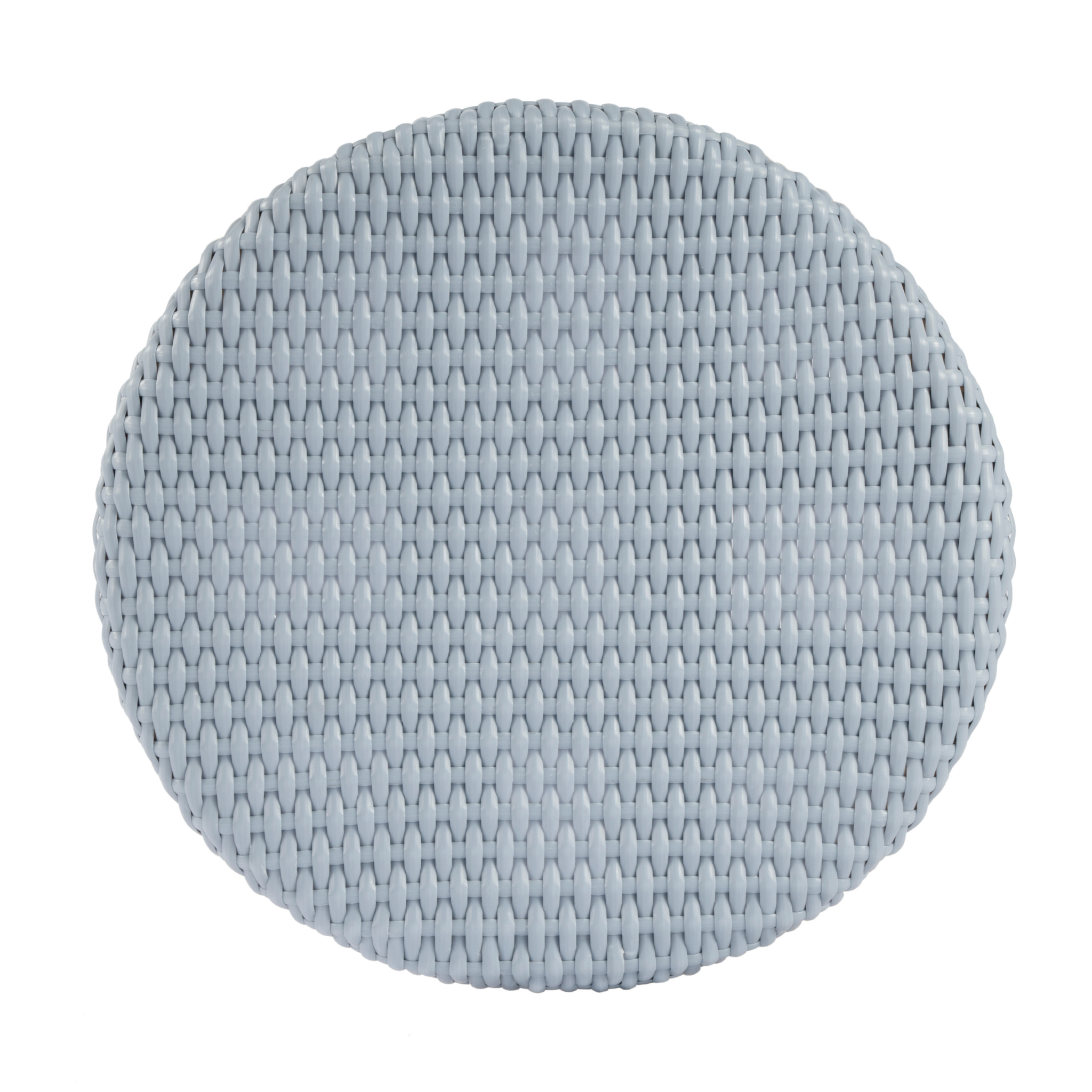 Stylish Baby Blue Rattan Bar Stool with Woven Seat - Perfect for Kitchen Islands, Breakfast Nooks & Outdoor Dining Areas