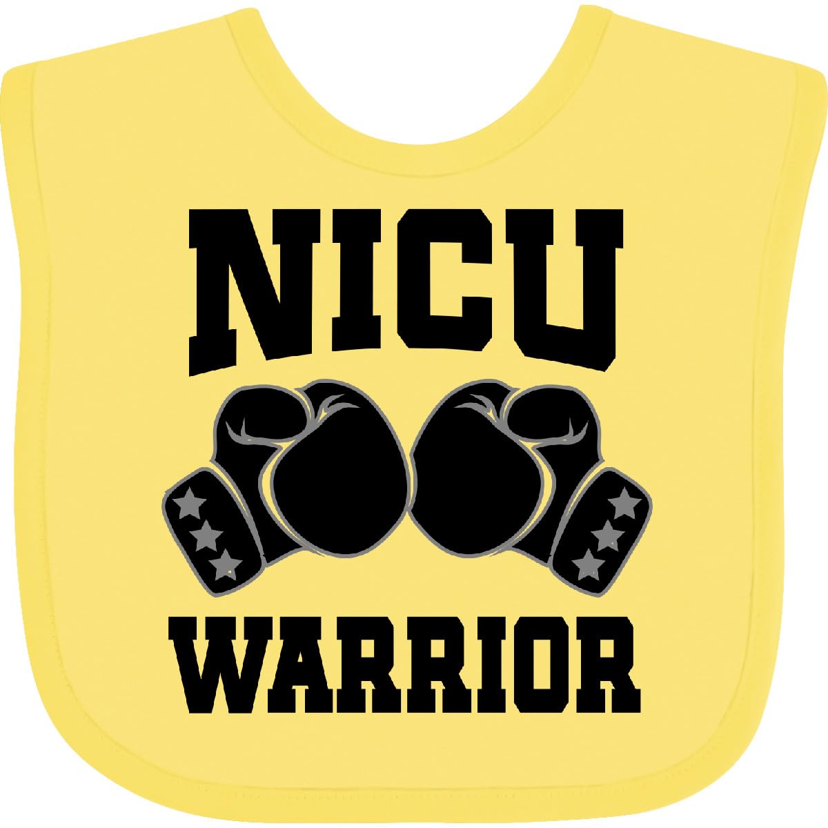 Inktastic NICU Warrior Baby Boy Bib - Soft & Absorbent Cotton Drool Bib for Newborns & Infants - Perfect for Feeding, Teething & Everyday Use