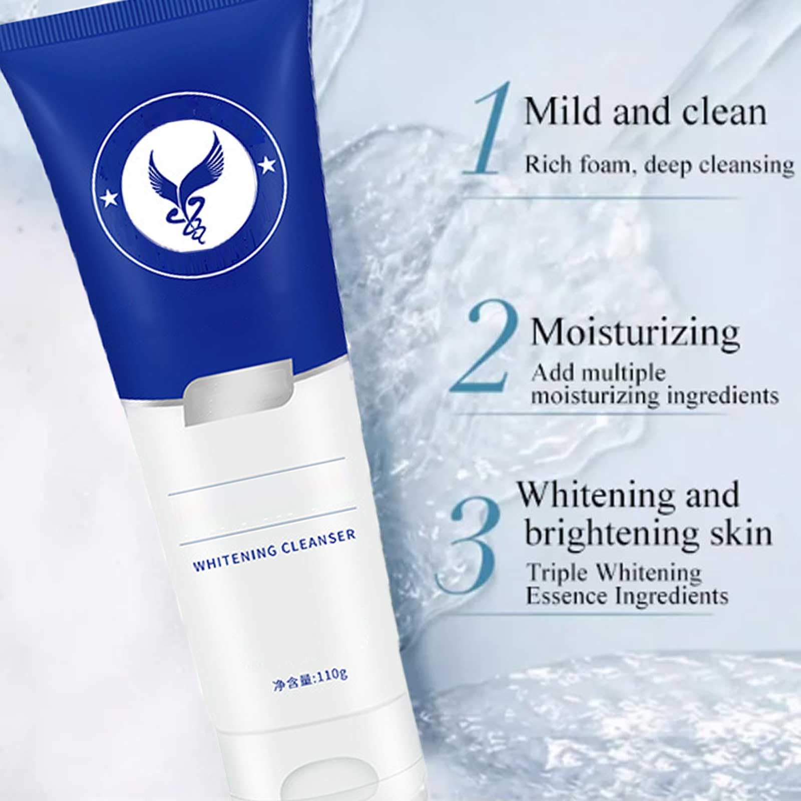 Caoantang Niacinamide Brightening Facial & Body Cleanser - Whitening, Purifying & Hydrating Face Wash for Glowing Skin - Perfect for Daily Skincare Routine & Acne-Prone Skin (2 Pack)