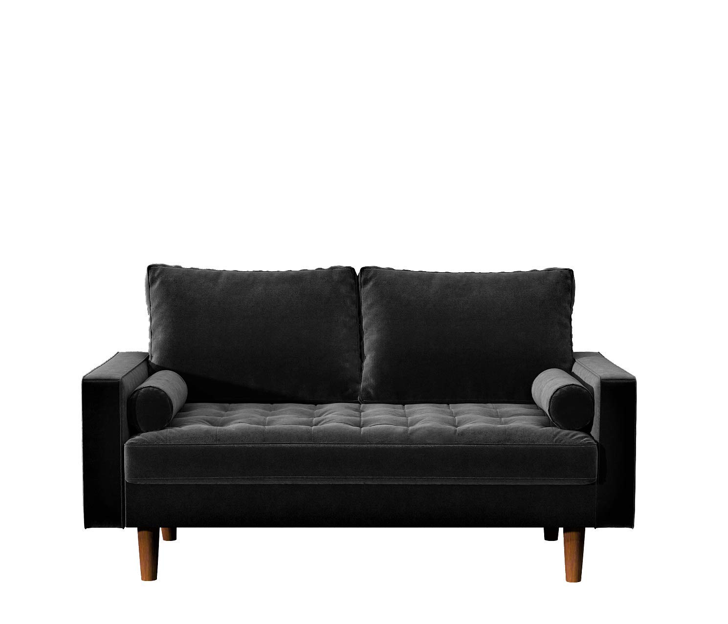 Carrie Ultra Modern Velvet Upholstered Tufted Loveseat Sofa - 54.72