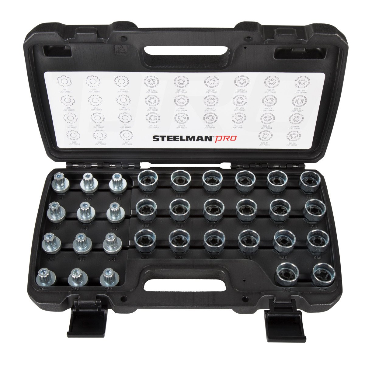 STEELMAN PRO 78838 32-Piece Volkswagen Master Wheel Lock Key Set - Compatible with VW Audi - Anti-Theft Lug Nut Removal Kit for Car Wheel Security & Maintenance