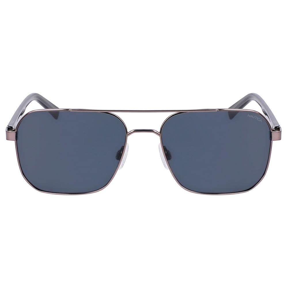 NAUTICA N 5143 S 033 Gunmetal Polarized Sunglasses for Men & Women - UV Protection, Fashion Aviator Style - Perfect for Driving, Beach & Outdoor Activities