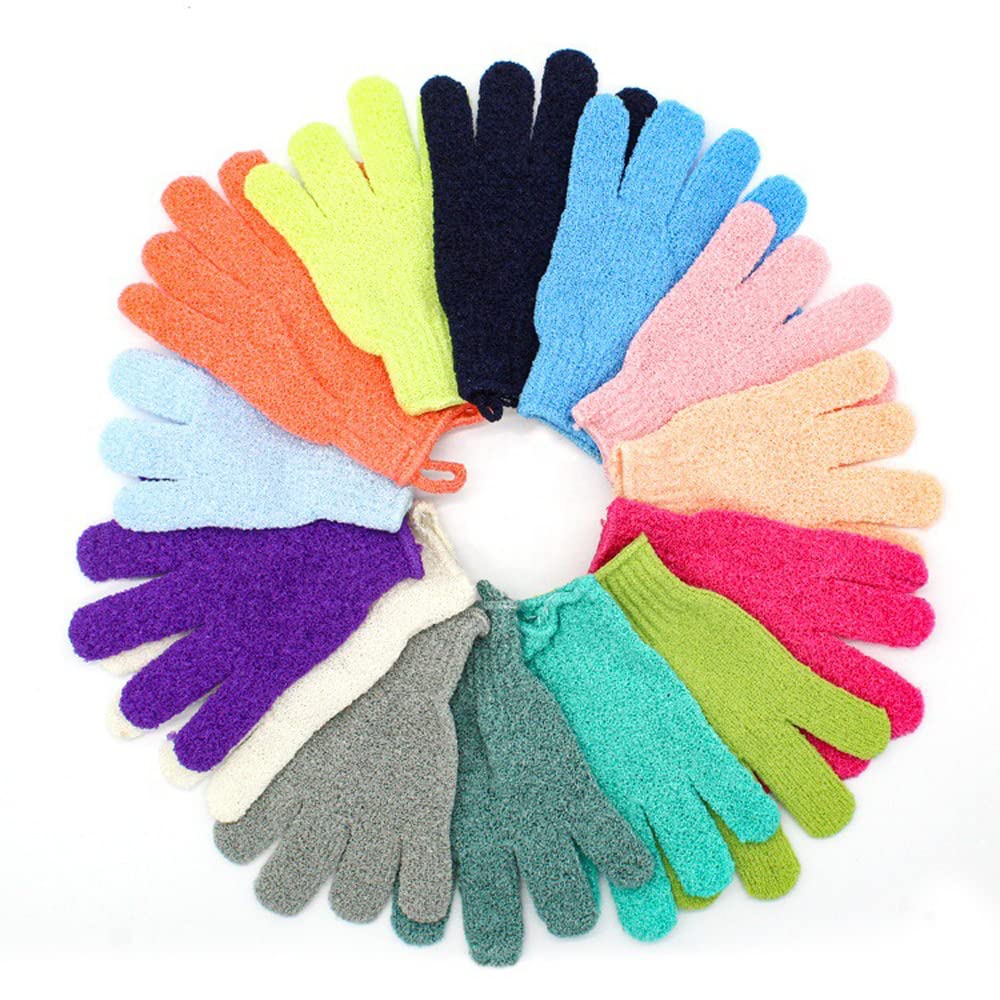 10 Pairs Exfoliating Gloves for Shower & Spa - Body Scrubber, Bath Loofah Mitts for Dead Skin Removal - Perfect for Home Spa, Dry Brushing & Gift Sets