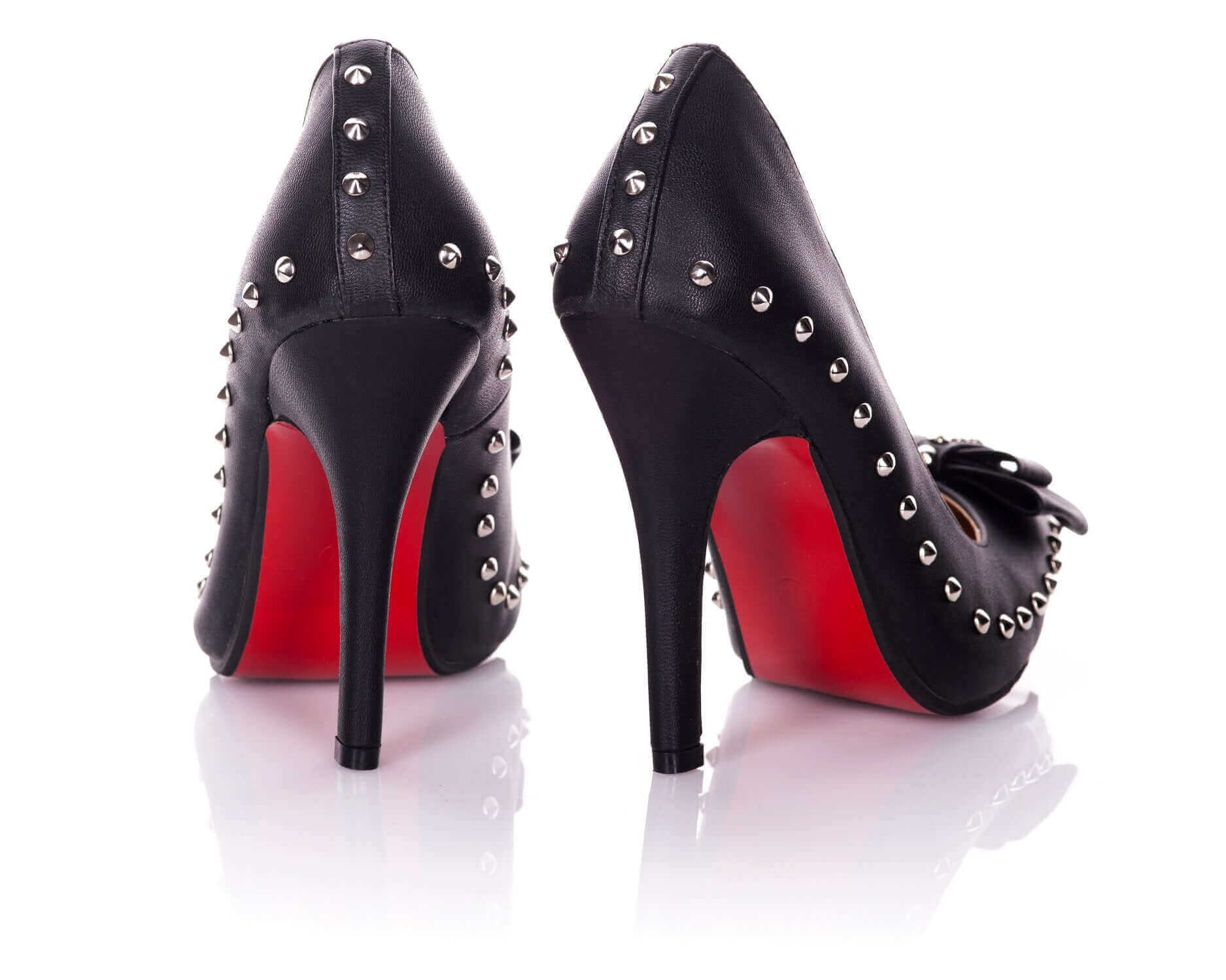 Sexy Playgirl Stud & Bow Stiletto Heels for Women - Elegant High Heel Pumps for Parties, Date Nights & Special Occasions