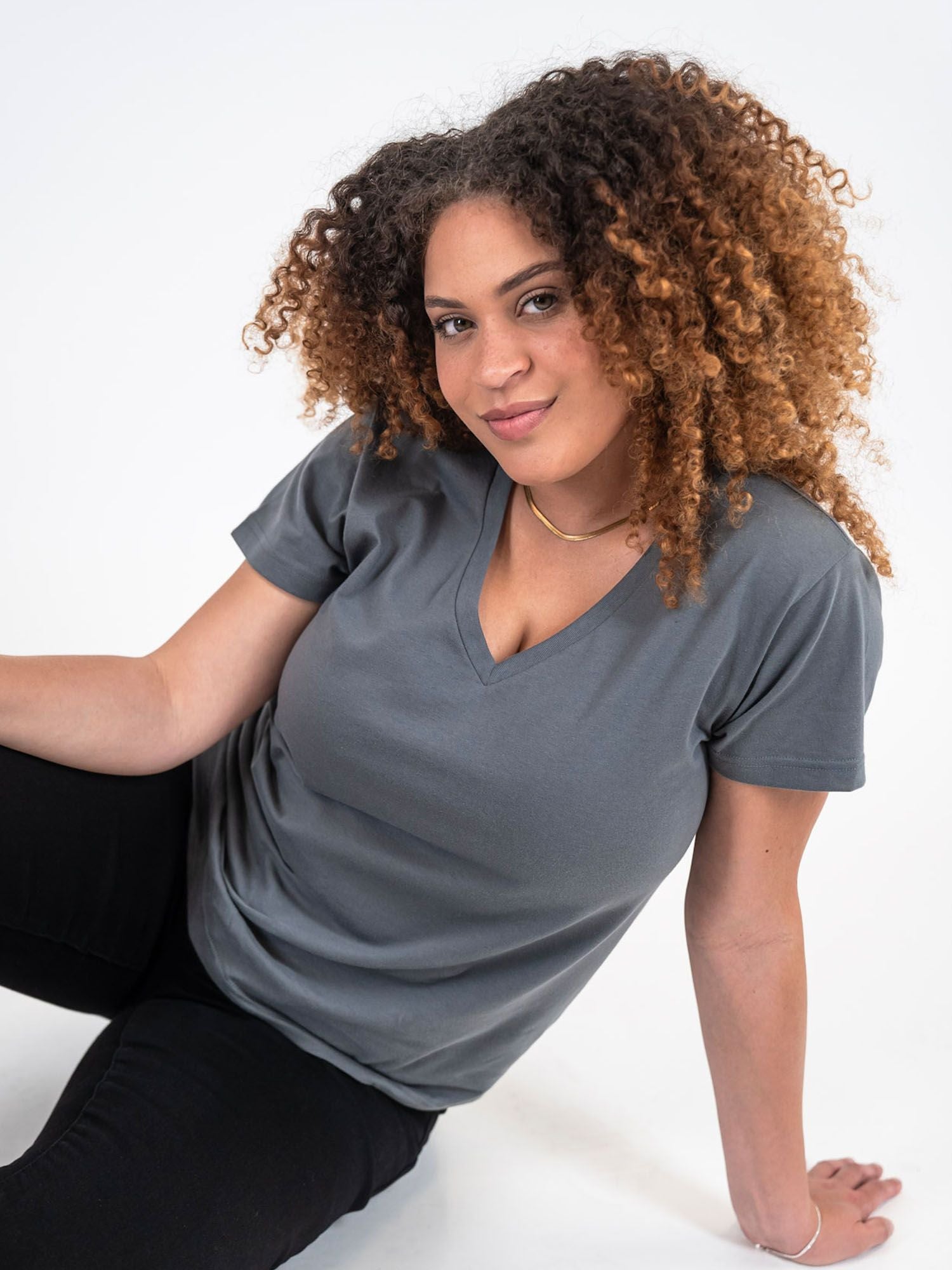 Women's V-Neck T-Shirts 3-Pack - Soft Cotton Basic Tees for Layering, Casual Wear & Everyday Outfits