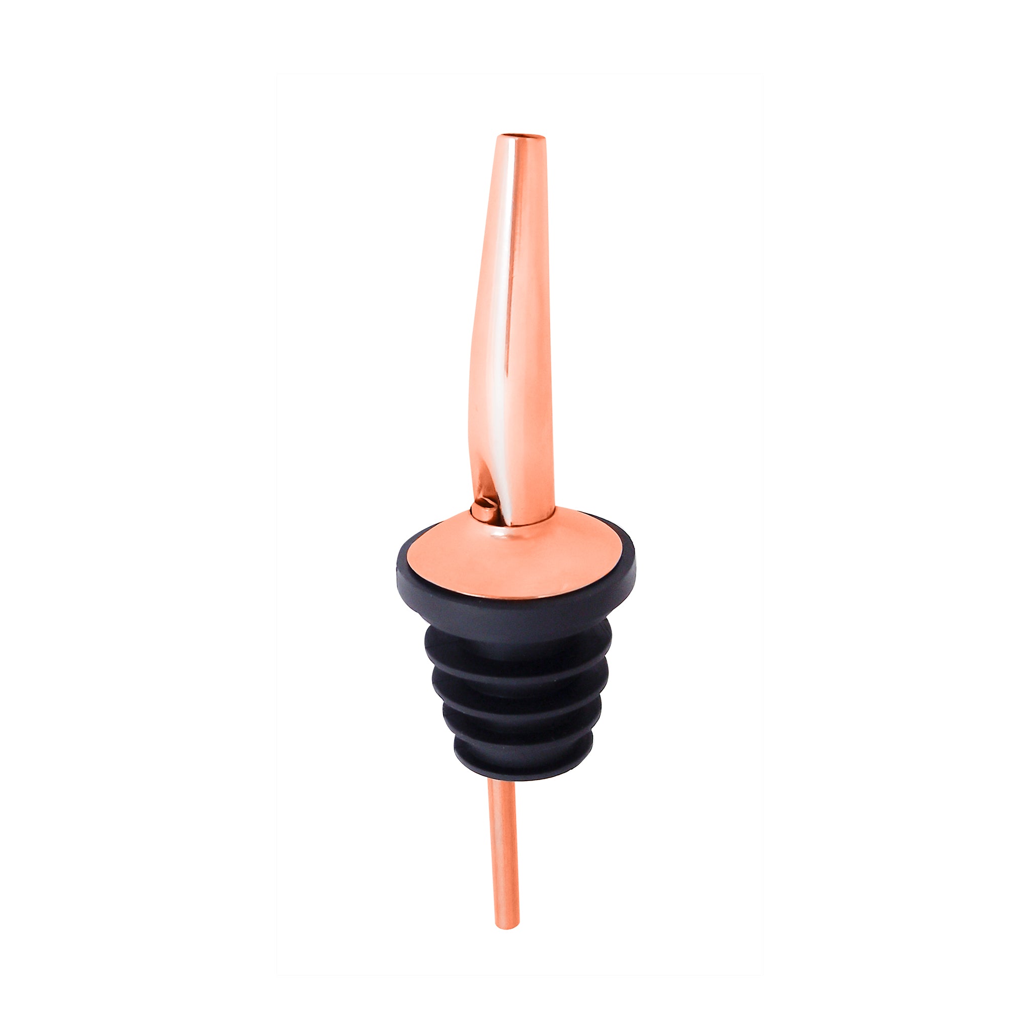 Premium Copper Plated Speed Pourers - Set of 4 - Fast & Drip-Free Liquor Bottle Pour Spouts for Bars, Cocktails & Home Entertaining