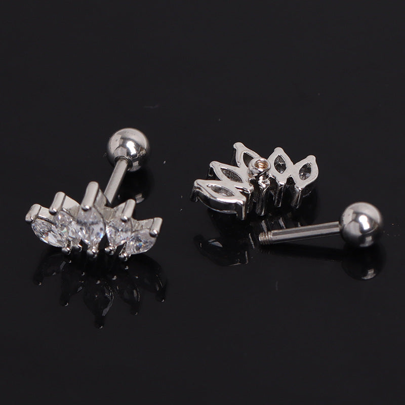 20G Marquise Tiny Cartilage Tragus Conch Stud Earrings for Women | HSPJ1908 | Perfect for Daily Wear, Parties & Special Occasions