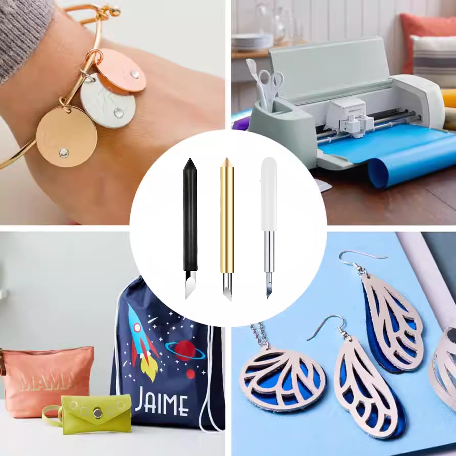 23 Pcs Replacement Blades for Cricut Maker 3/Maker/Explore 3/Explore Air 2/Air/One/Venture - Includes 11PCS 30° Standard Blades, 6PCS 45° Fine-Point Blades & 6PCS 60° Deep Cutting Blades - Perfect for DIY Crafts, Vinyl Cutting, and Paper Projects