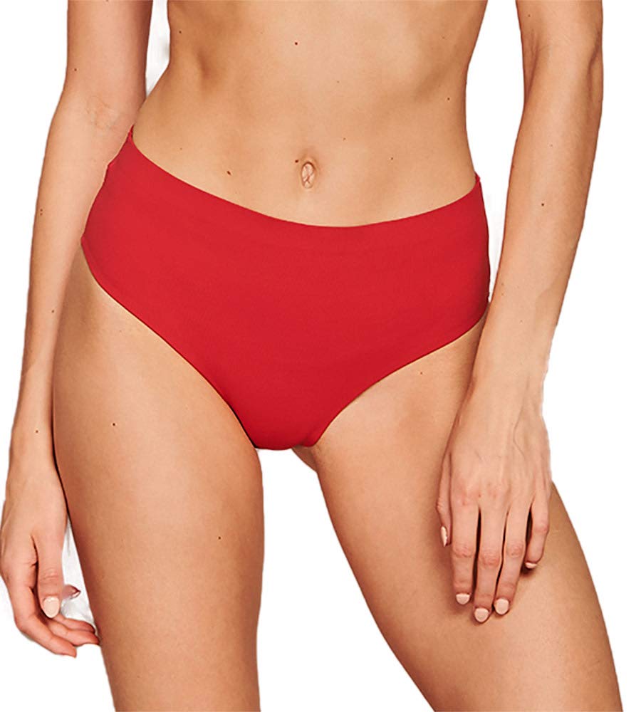 Touche Pink Posies Seamless High-Waisted Hipster Panties - Soft Cotton Underwear for Women, Comfortable Everyday Wear, Perfect for Yoga & Lounge