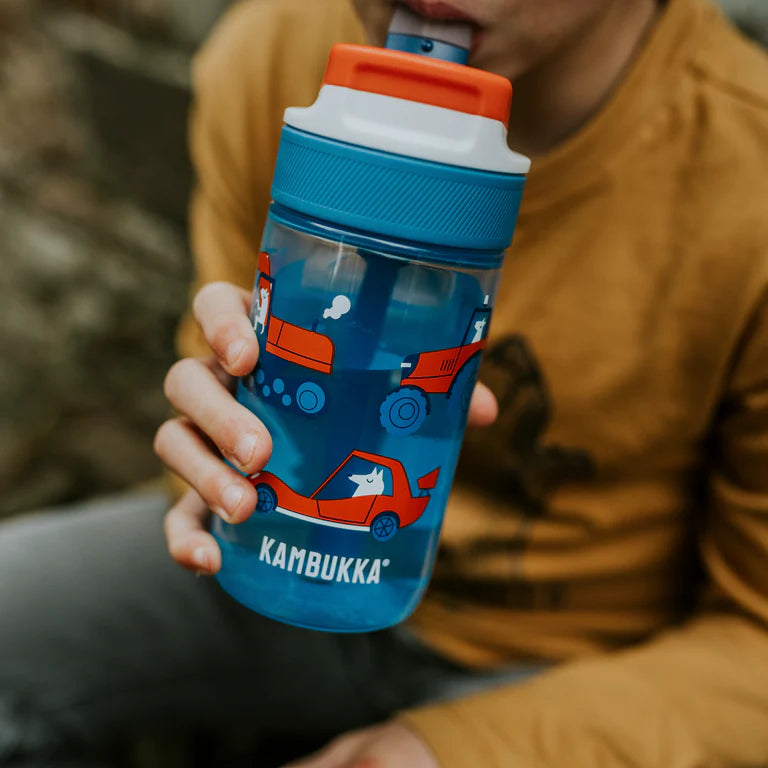 Lagoon Kids Water Bottle with Straw - 400ml Leak-Proof BPA-Free Water Bottle for Boys & Girls - Cute Animal Designs - Ideal for School, Sports & Outdoor Activities