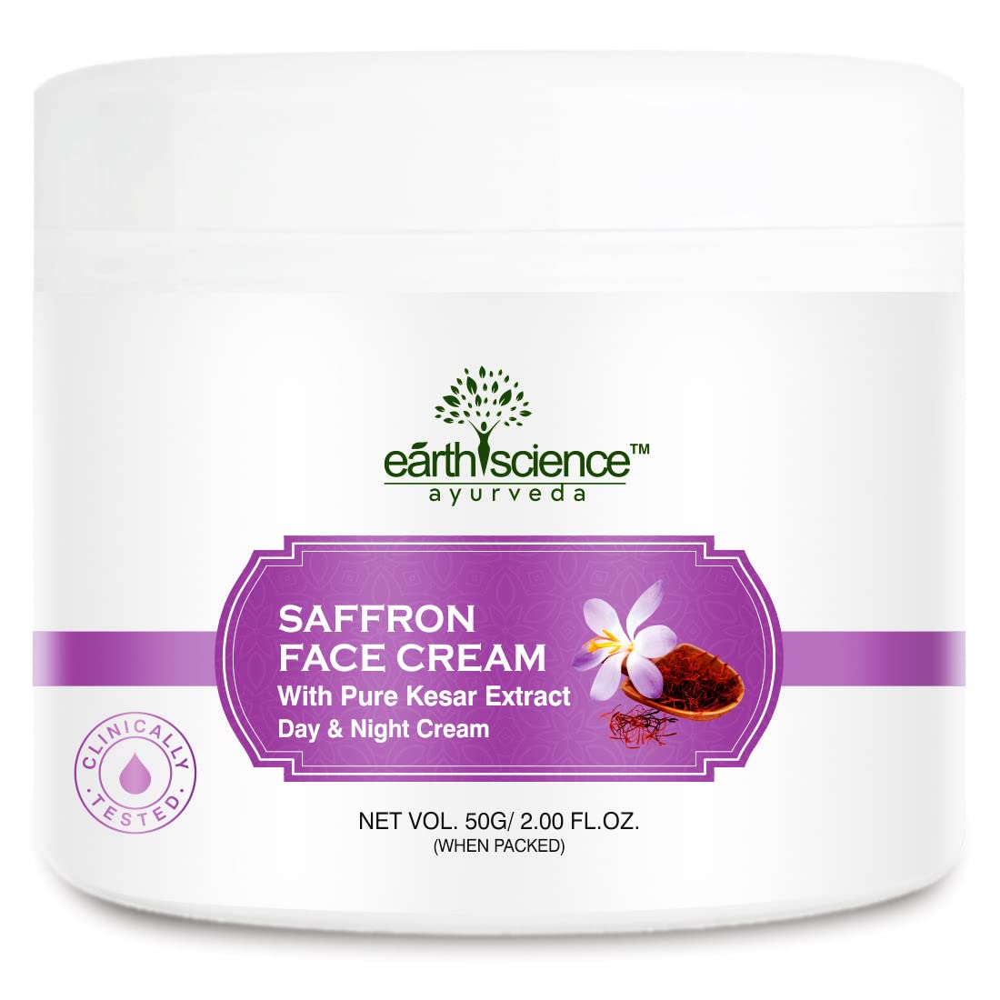 Pure Ayurvedic Saffron (Kesar) Face Cream for Glowing Skin - 50g | Natural Skin Brightening & Anti-Aging | Day & Night Moisturizer for Dry & Dull Skin | Pack of 1 | Perfect for Daily Skincare Routine & Special Occasion Prep