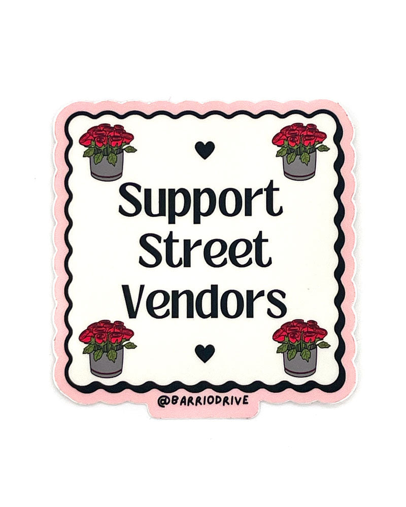Support Street Vendors Sticker - Waterproof Vinyl Decal for Laptops, Cars & Windows - Show Your Love for Local Businesses - Perfect for DIY Crafts, Gifts & Small Business Branding