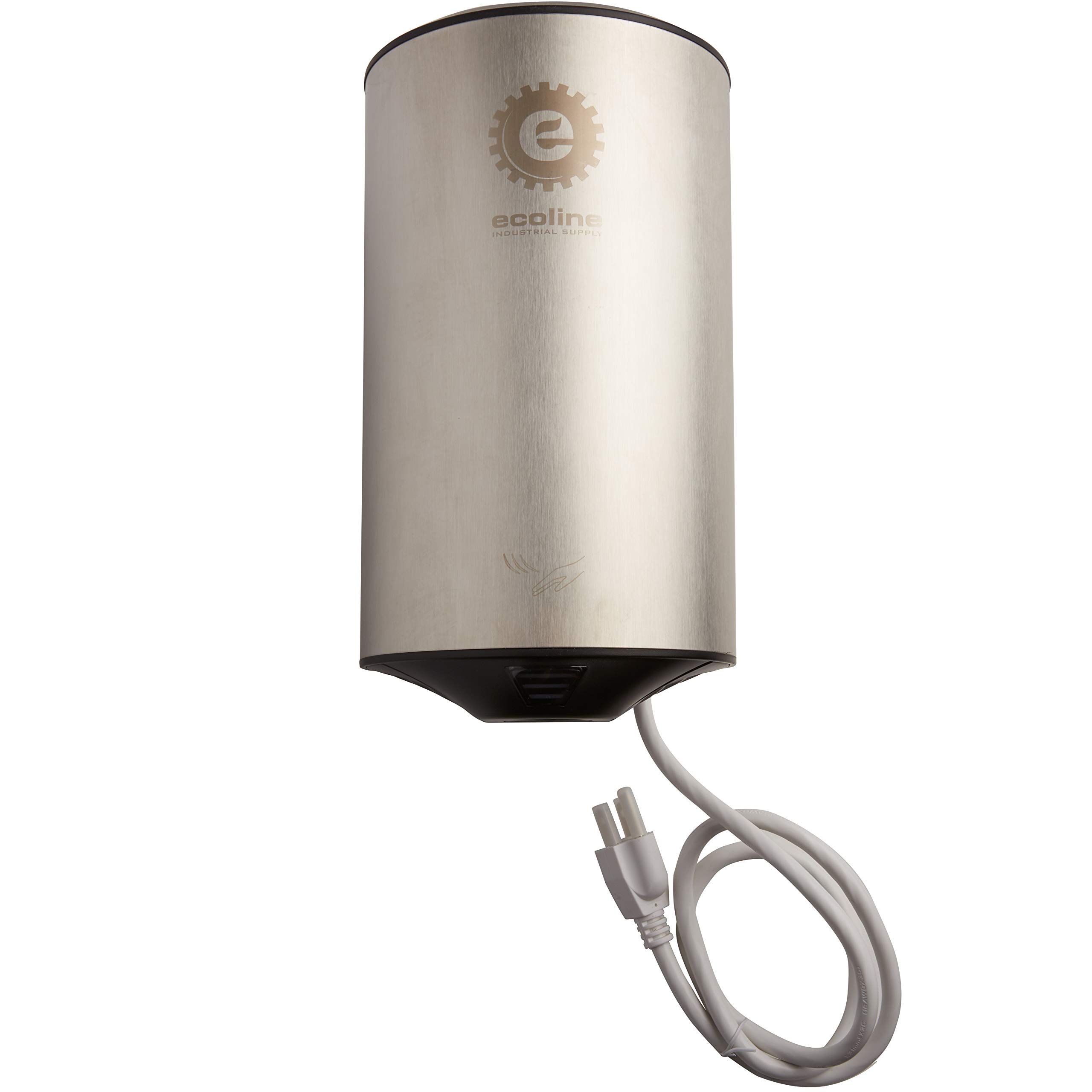 Ecoline Commercial Stainless Steel Hand Dryer - Heavy Duty Electric Hand Dryer with Strong Airflow, Low Noise & Touch-Free Infrared Sensor | High-Speed, Eco-Friendly Bathroom Hand Dryer with Dynamic Power Display - Ideal for Restaurants, Hospitals, Schools & Public Restrooms